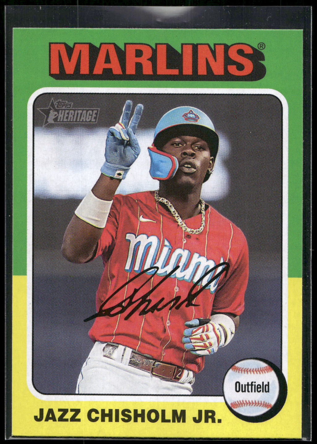 2024 Topps Heritage #409 Jazz Chisholm Jr.
