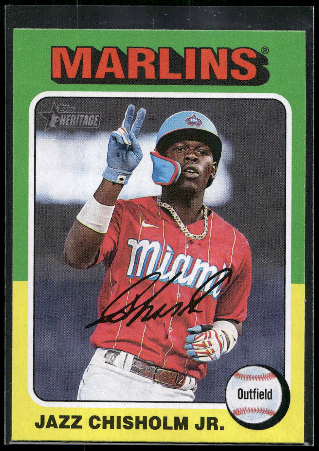 2024 Topps Heritage #409 Jazz Chisholm Jr.