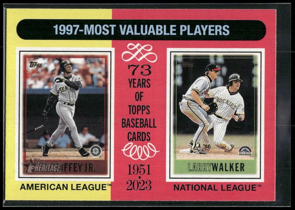 2024 Topps Heritage #200 1997 MVPs (Ken Griffey Jr. / Larry Walker)