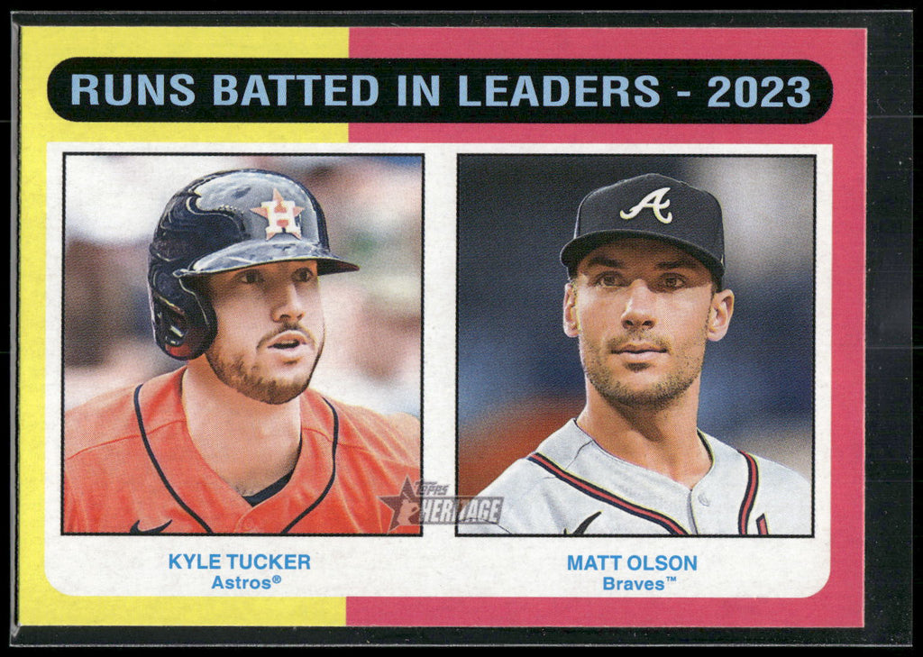 2024 Topps Heritage #308 Runs Batted In Leaders (Kyle Tucker / Matt Olson)