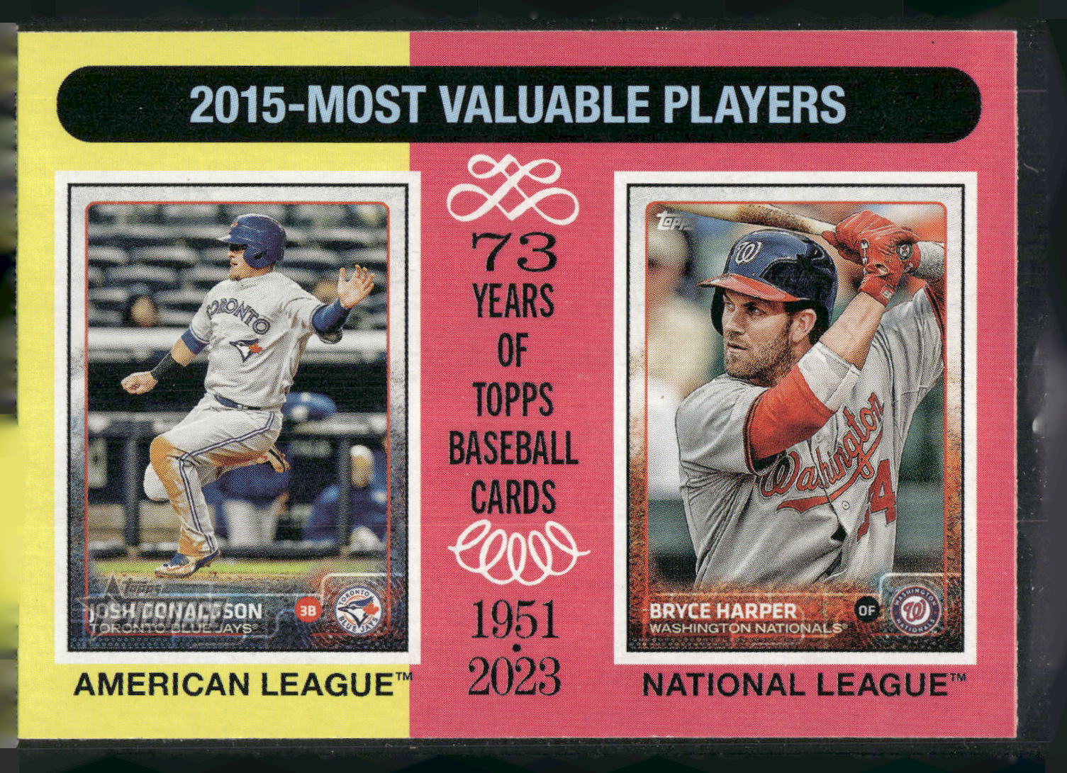 2024 Topps Heritage #208 2015 MVPs (Josh Donaldson / Bryce Harper)