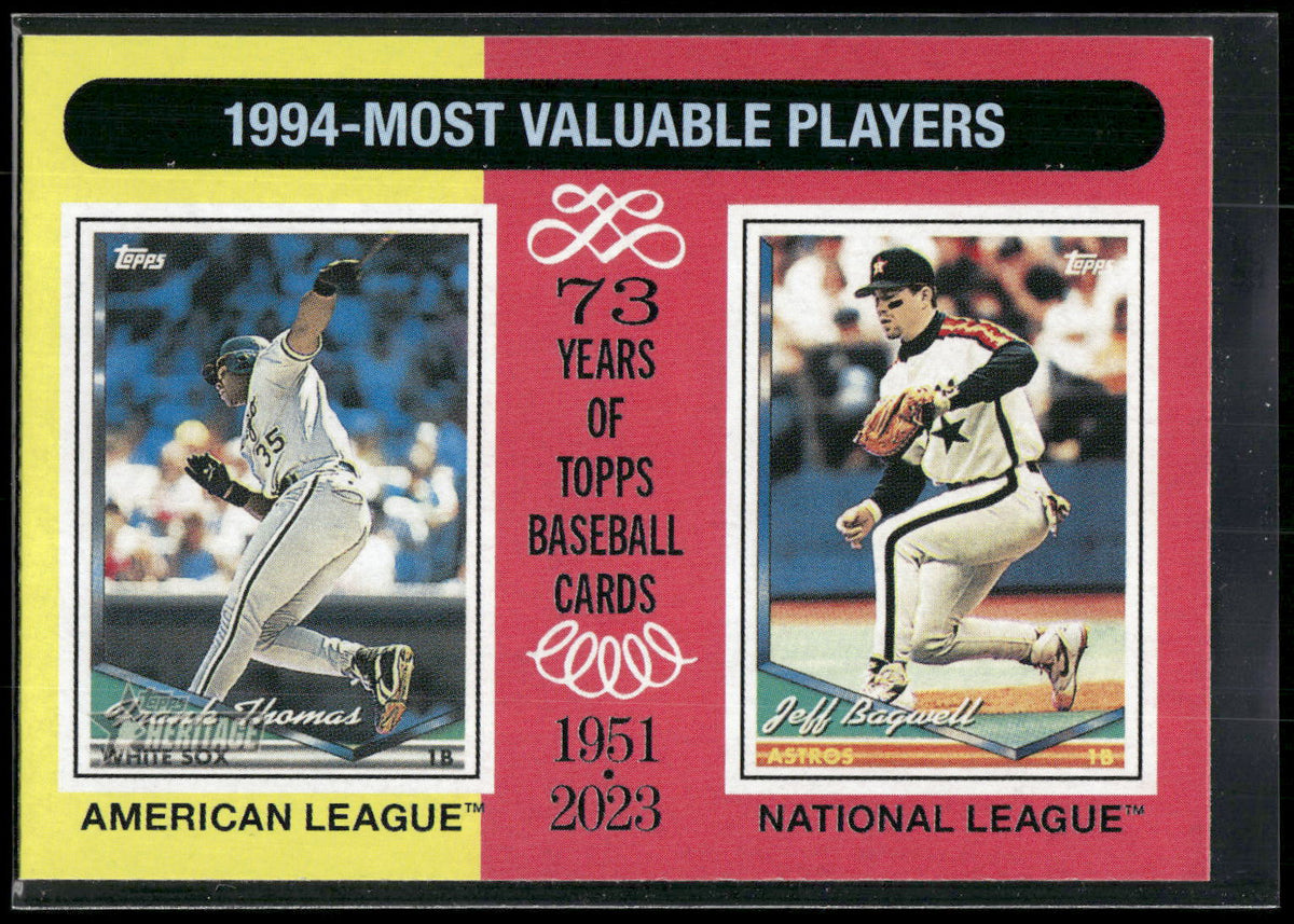 2024 Topps Heritage #198 1994 MVPs (Frank Thomas / Jeff Bagwell)