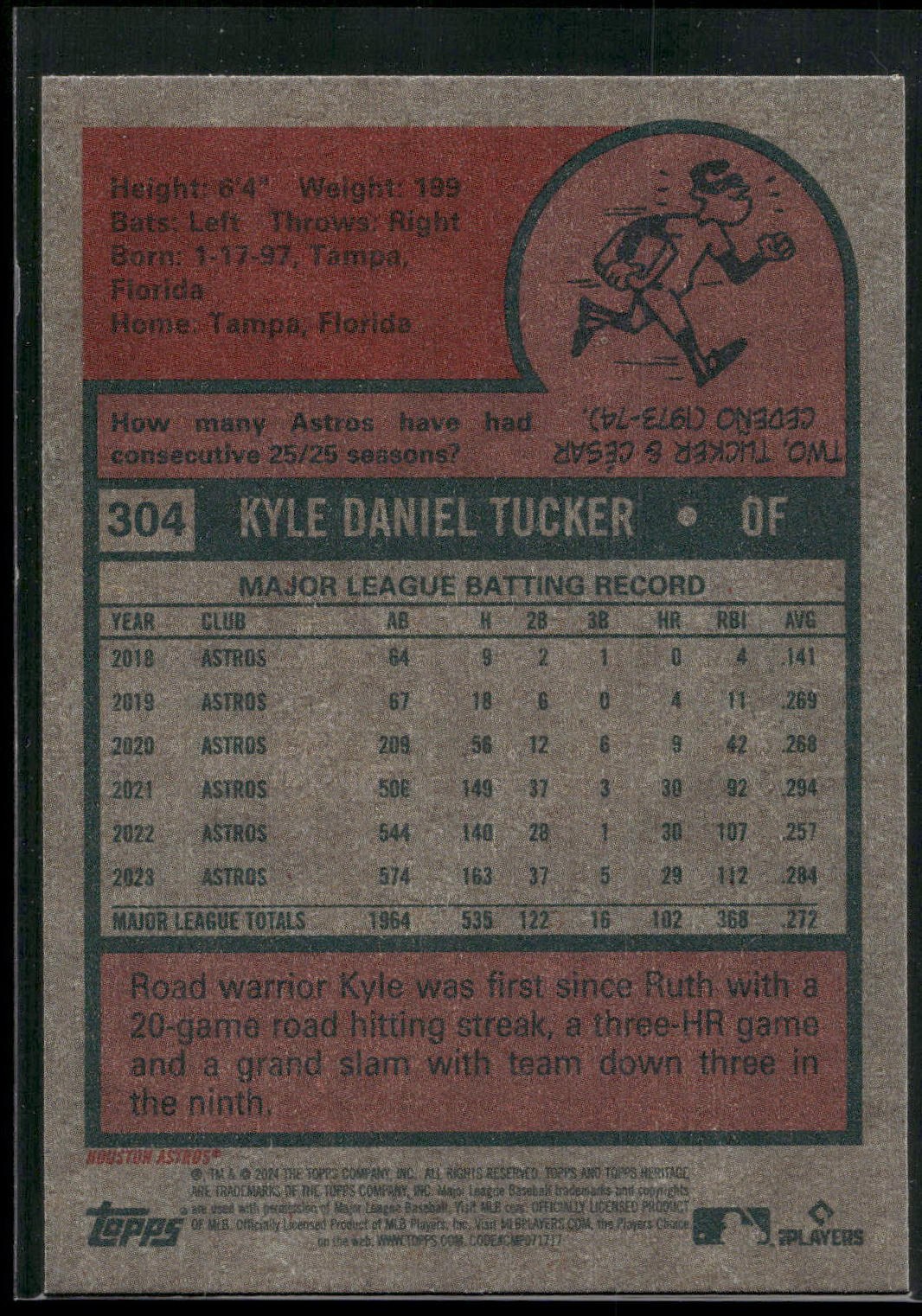 2024 Topps Heritage #304 Kyle Tucker