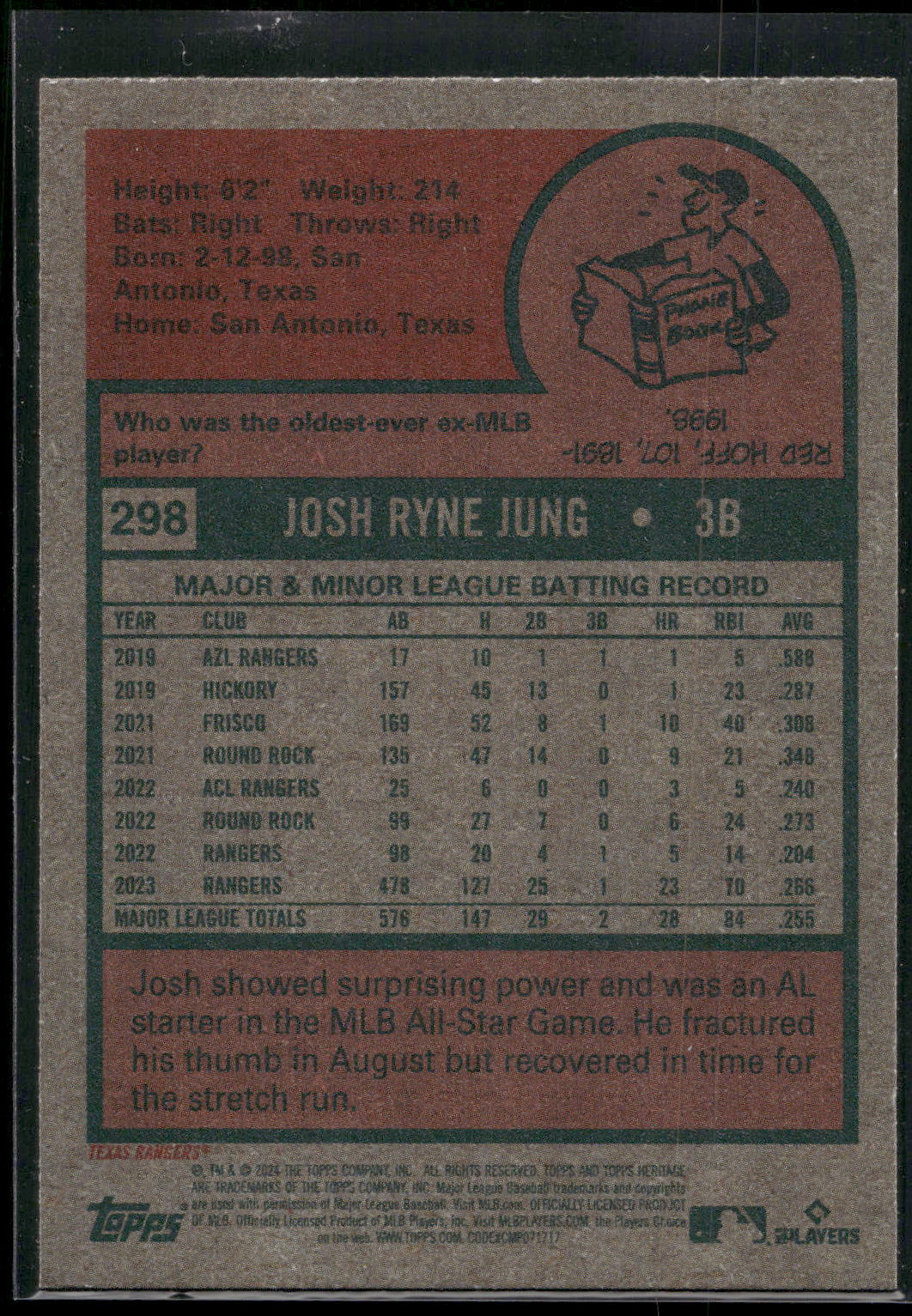 2024 Topps Heritage #298 Josh Jung