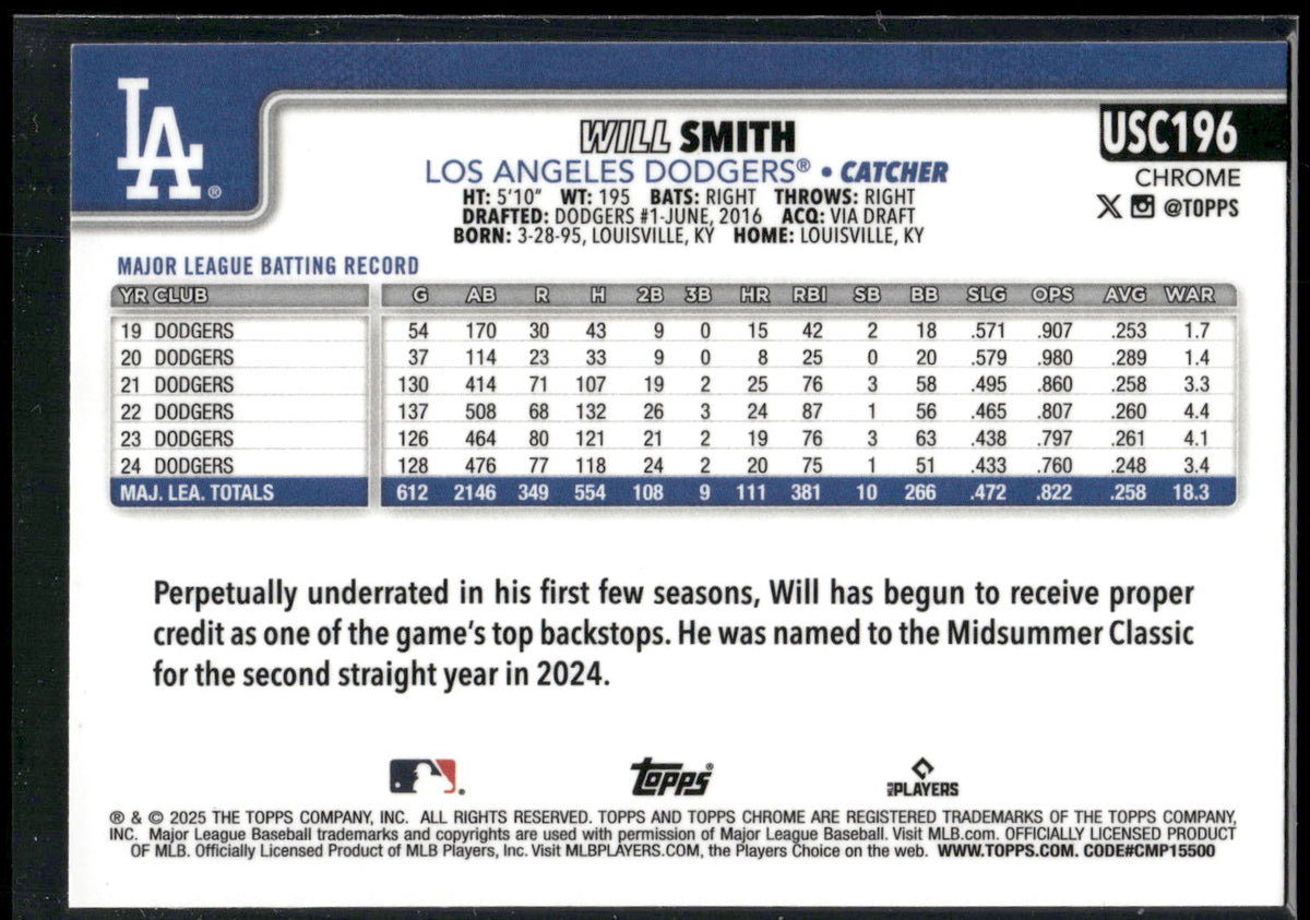2025 Topps Chrome Update #USC196 Will Smith