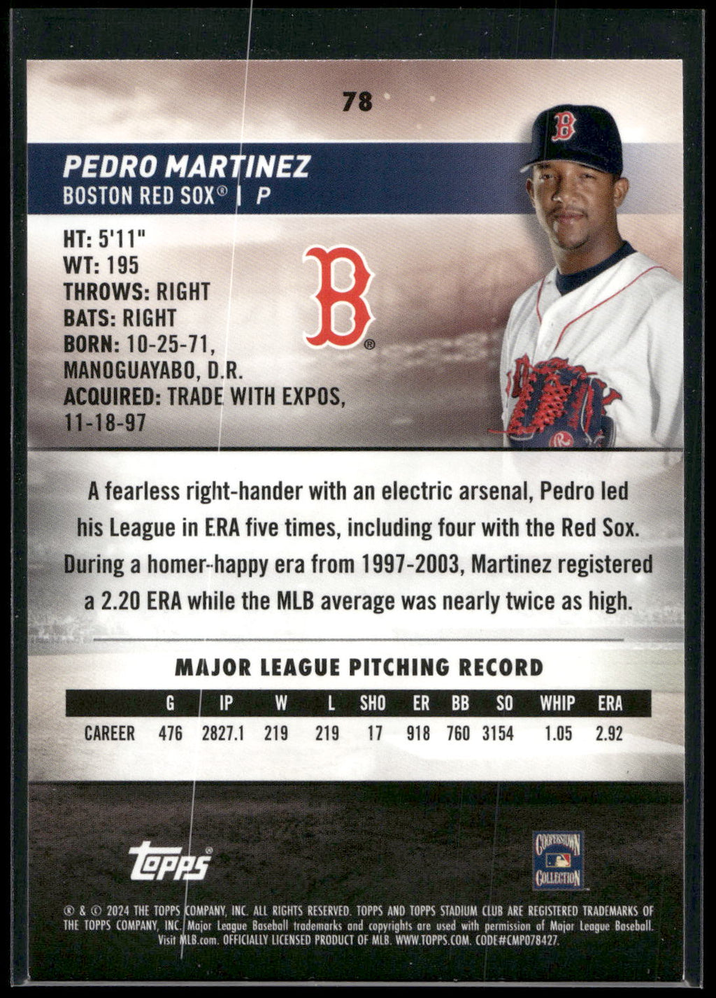 2024 Stadium Club #78 Pedro Martinez
