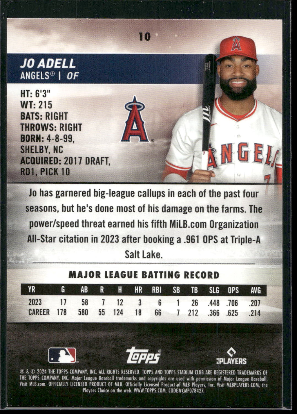 2024 Stadium Club #10 Jo Adell