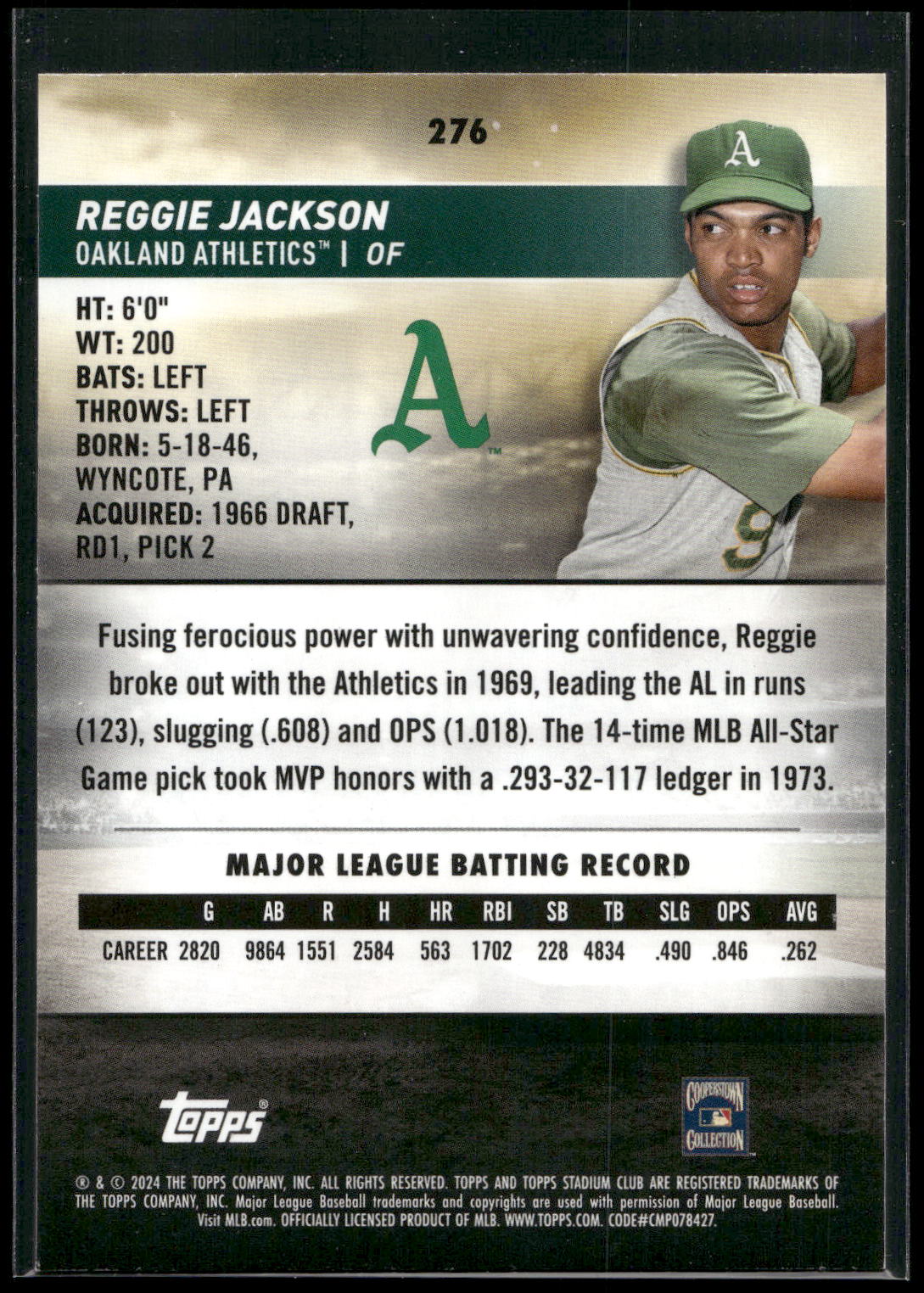 2024 Stadium Club #276 Reggie Jackson