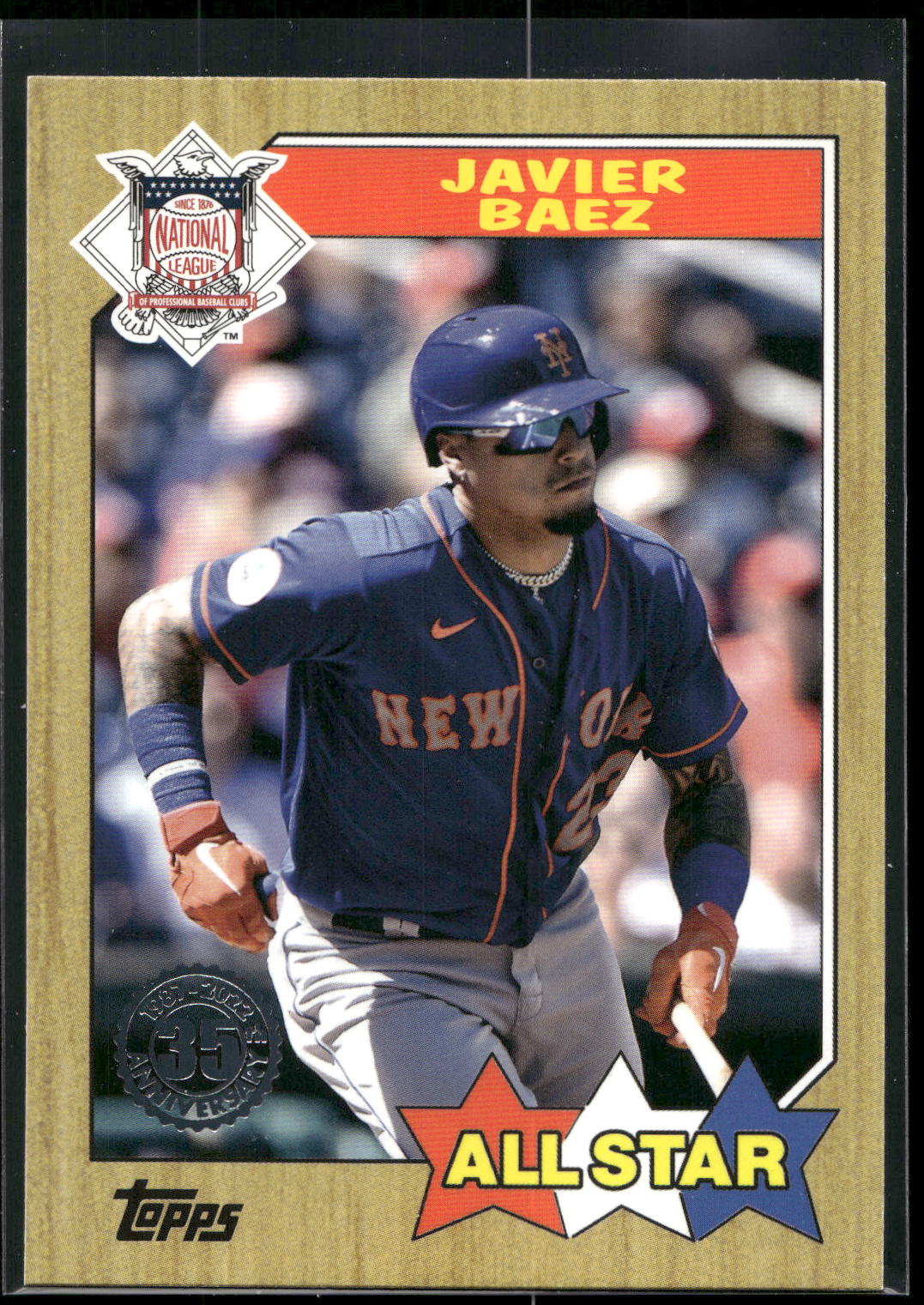 2022 Topps #87AS-44 Javier Baez 1987 Topps Baseball 35th Anniversary All-Stars
