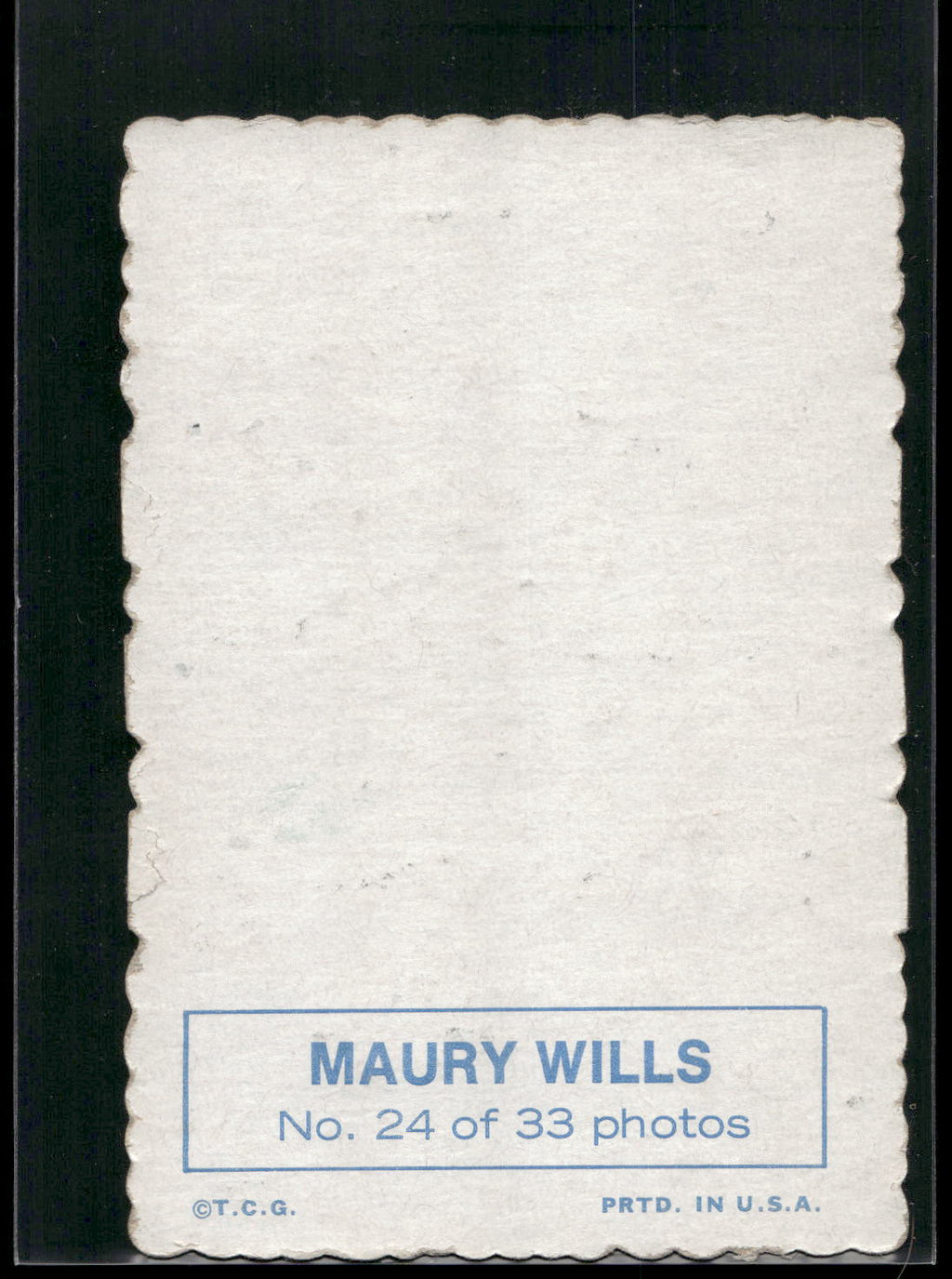 1969 Topps #24 Maury Wills Deckle