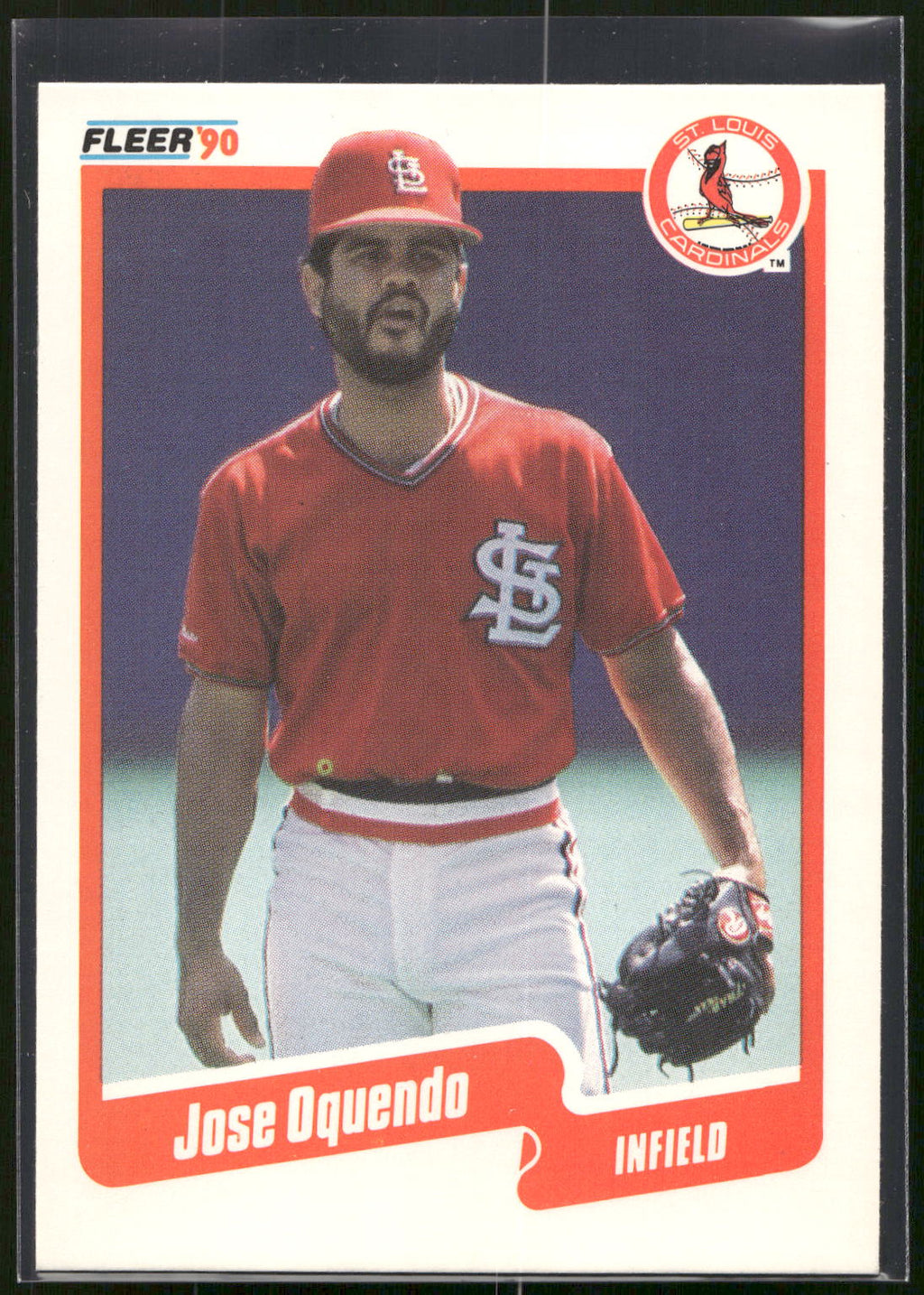 1990 Fleer #255 Jose Oquendo