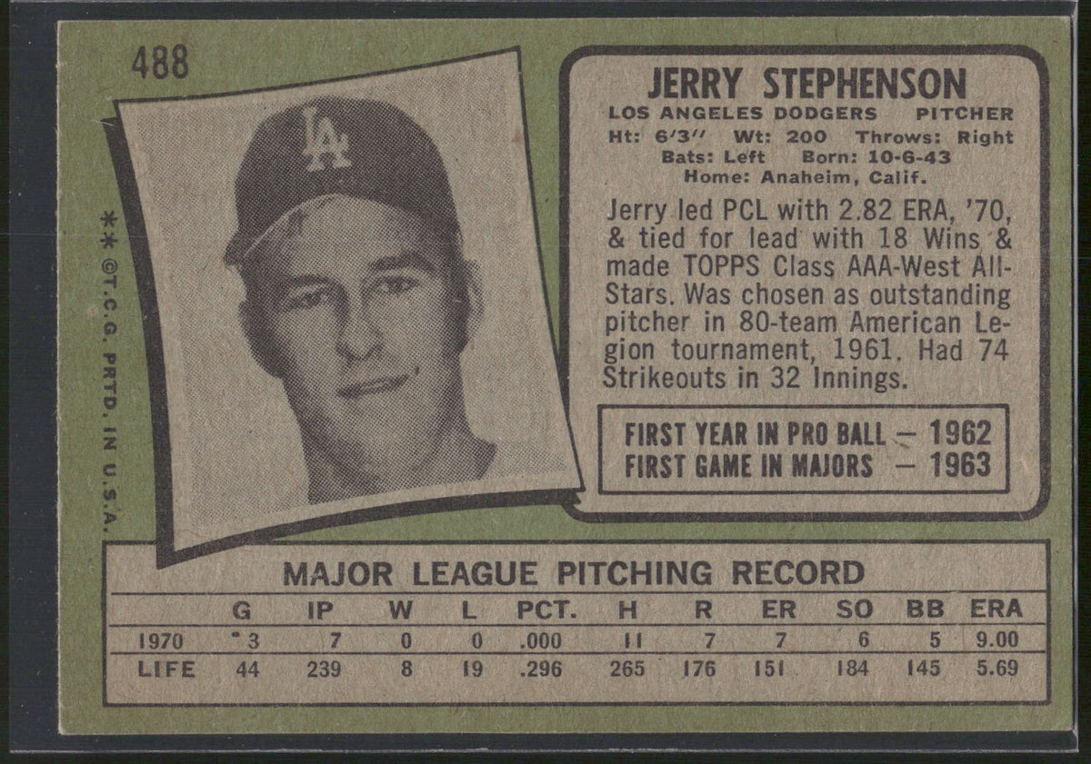 1971 Topps #488 Jerry Stephenson