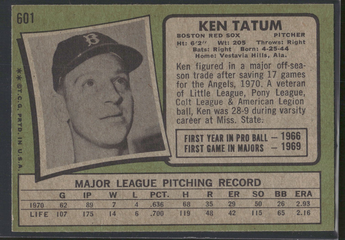 1971 Topps #601 Ken Tatum