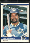 1984 Fleer #611 Dave Henderson