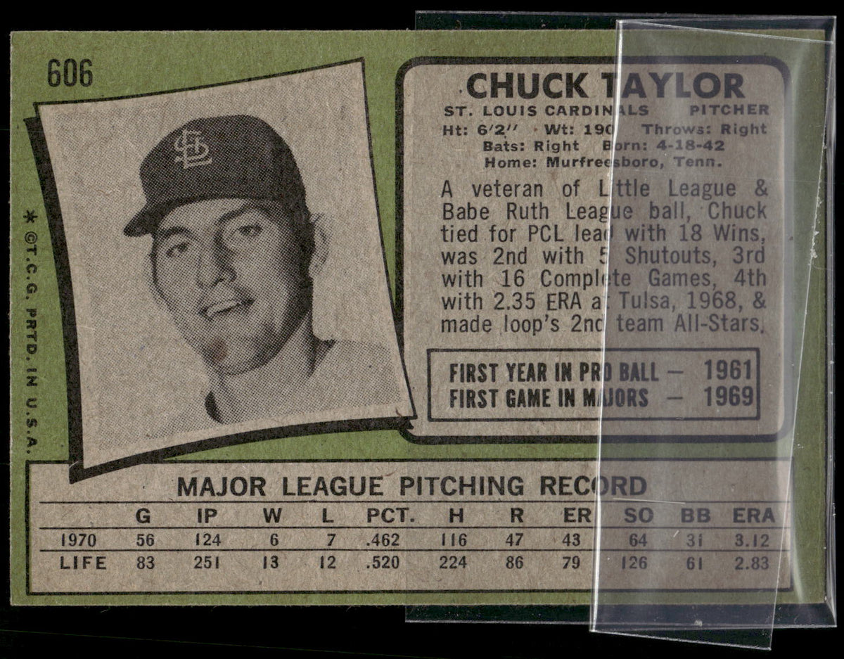 1971 Topps #606 Chuck Taylor