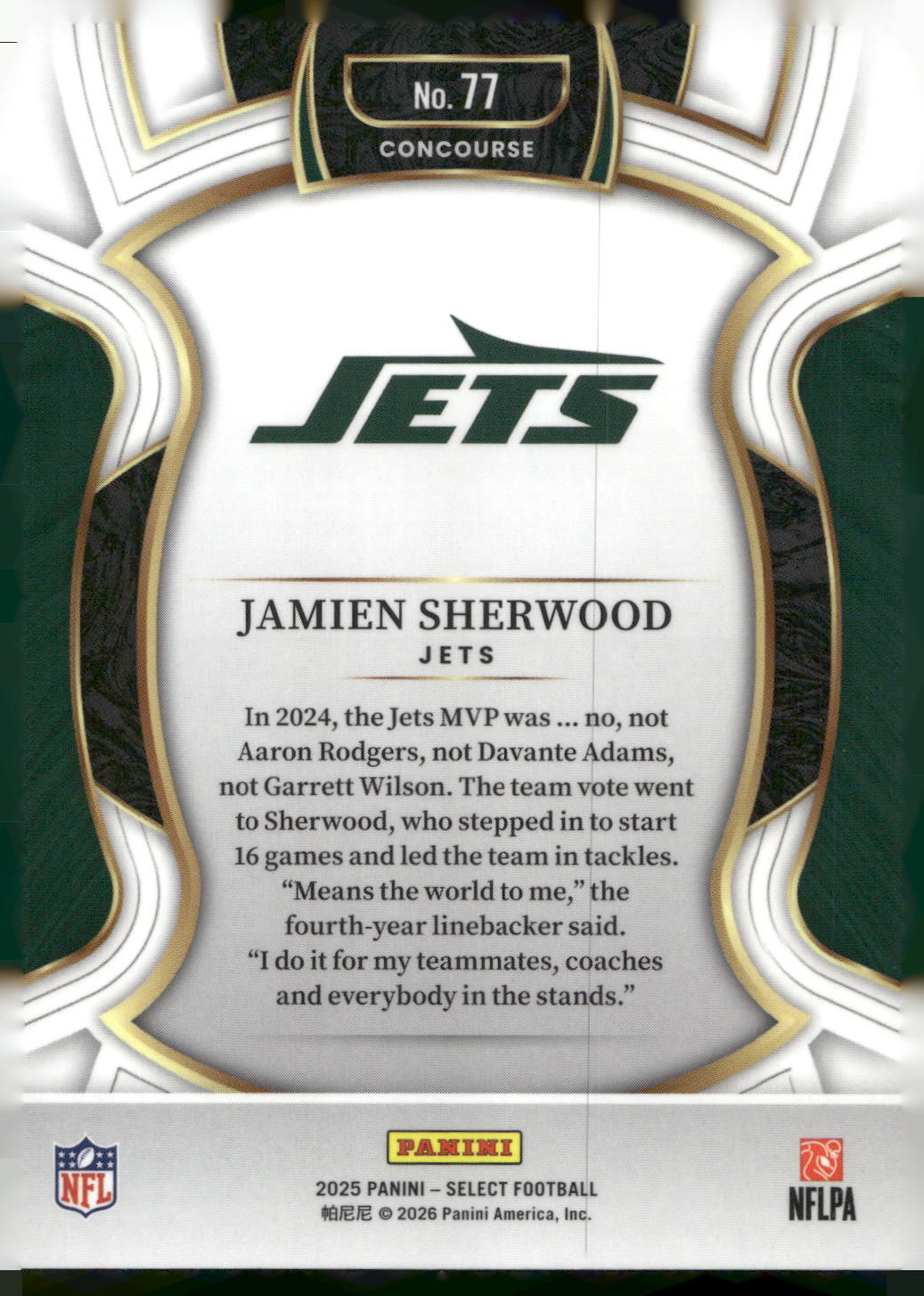 2025 Panini Select #77 Jamien Sherwood