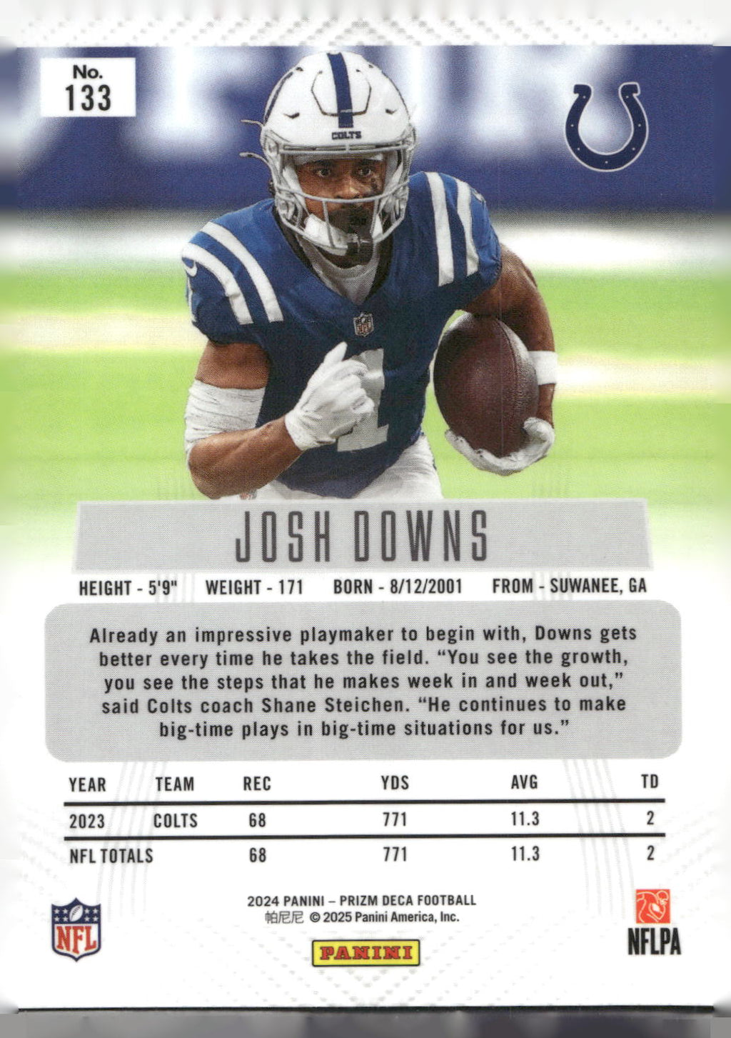 2024 Panini Prizm Deca #133 Josh Downs