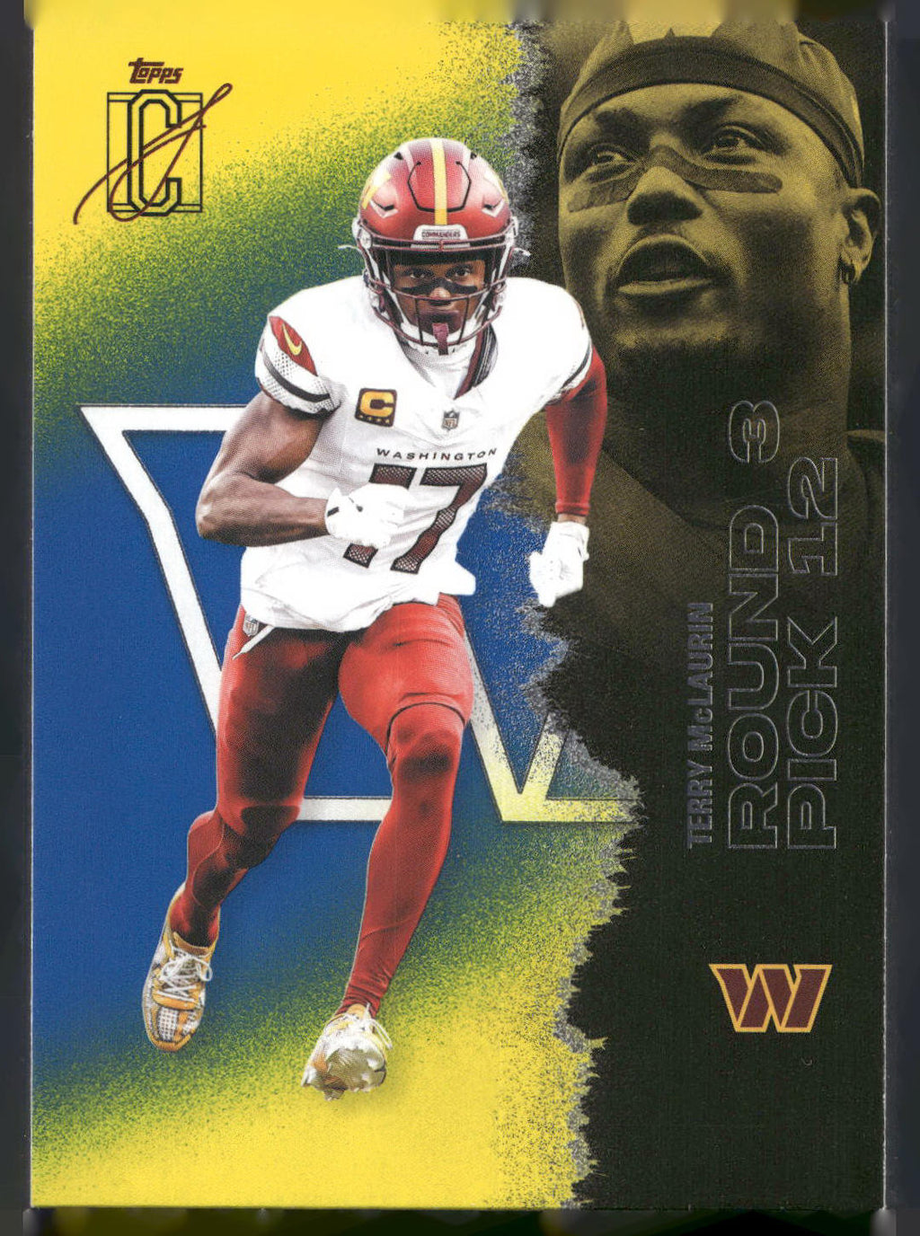 2025 Topps Signature Class #55 Terry McLaurin Blue & Yellow