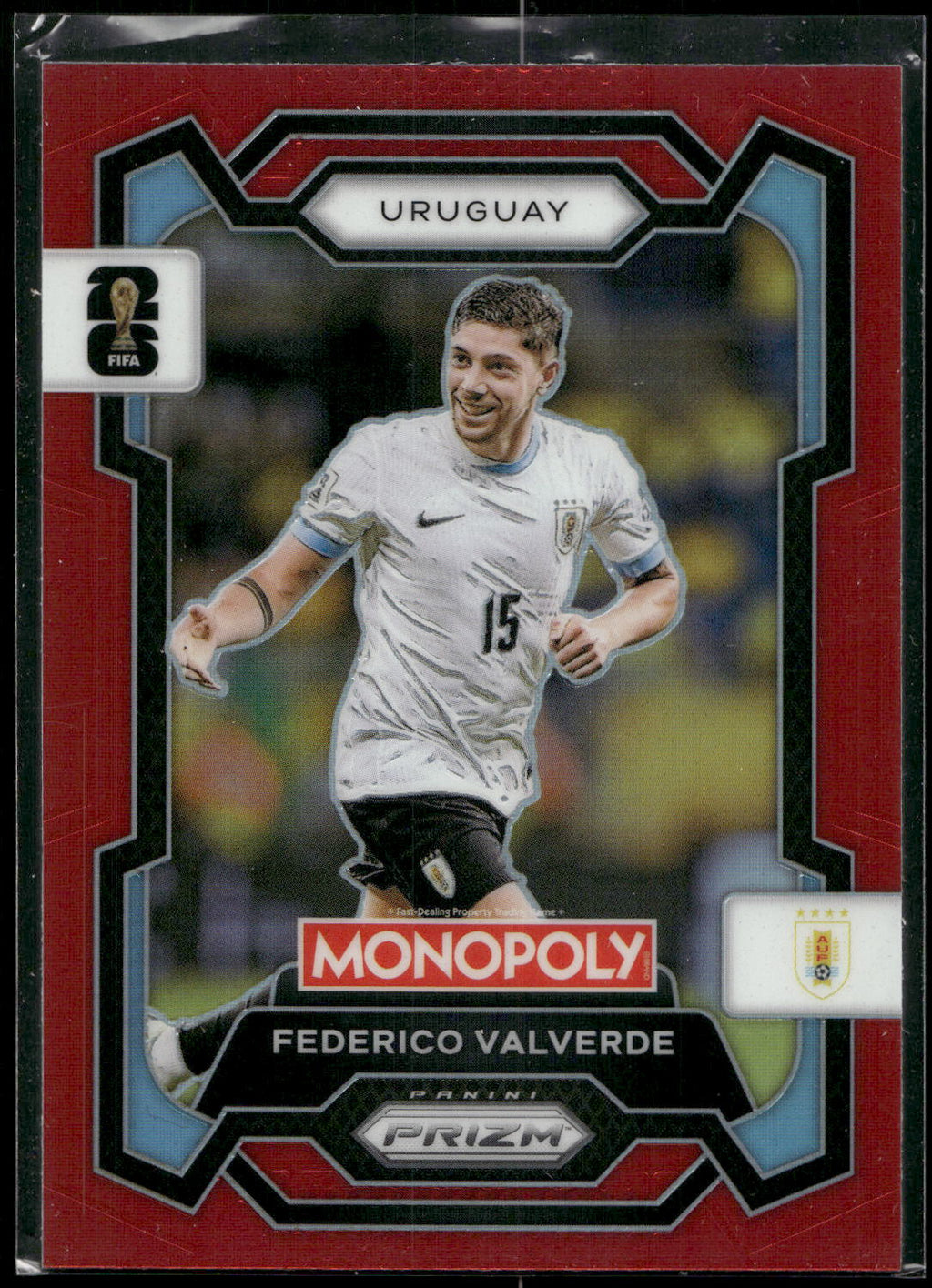 2026 Panini Prizm Monopoly FIFA World Cup #65 Federico Valverde Red Prizms