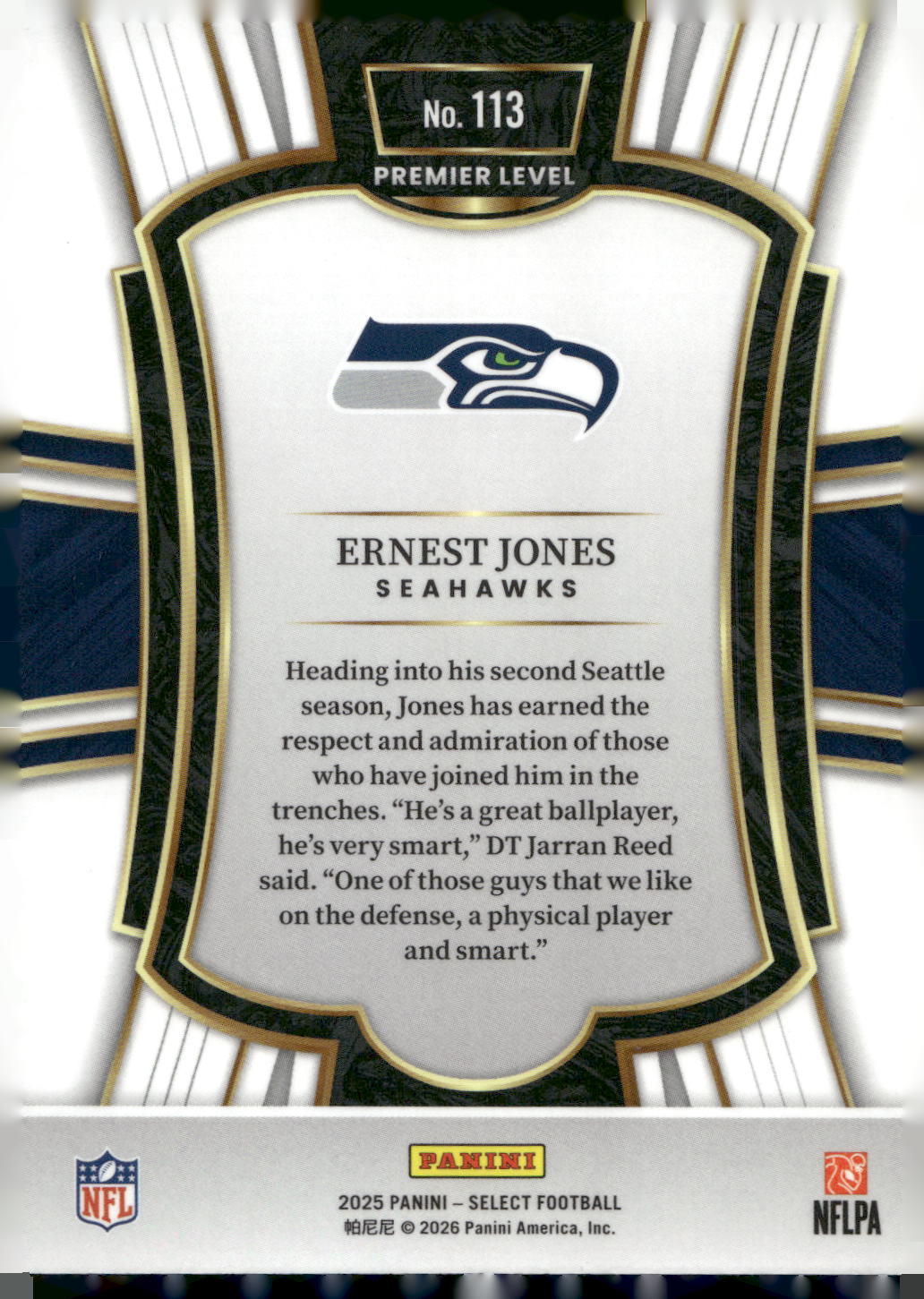 2025 Panini Select #113 Ernest Jones