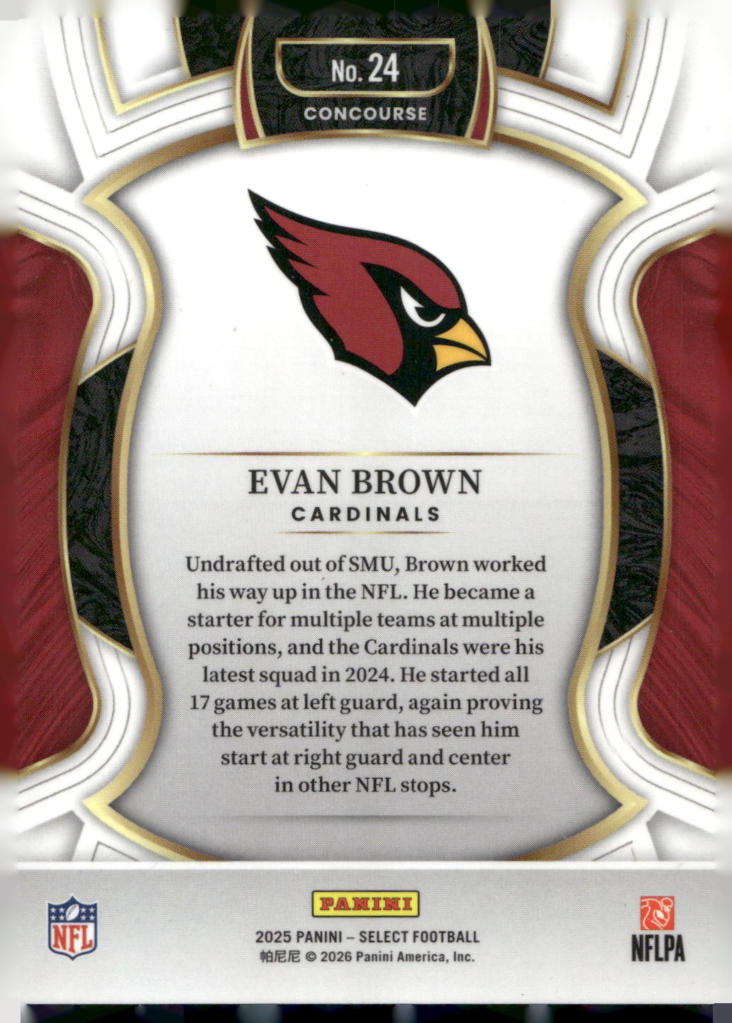 2025 Panini Select #24 Evan Brown