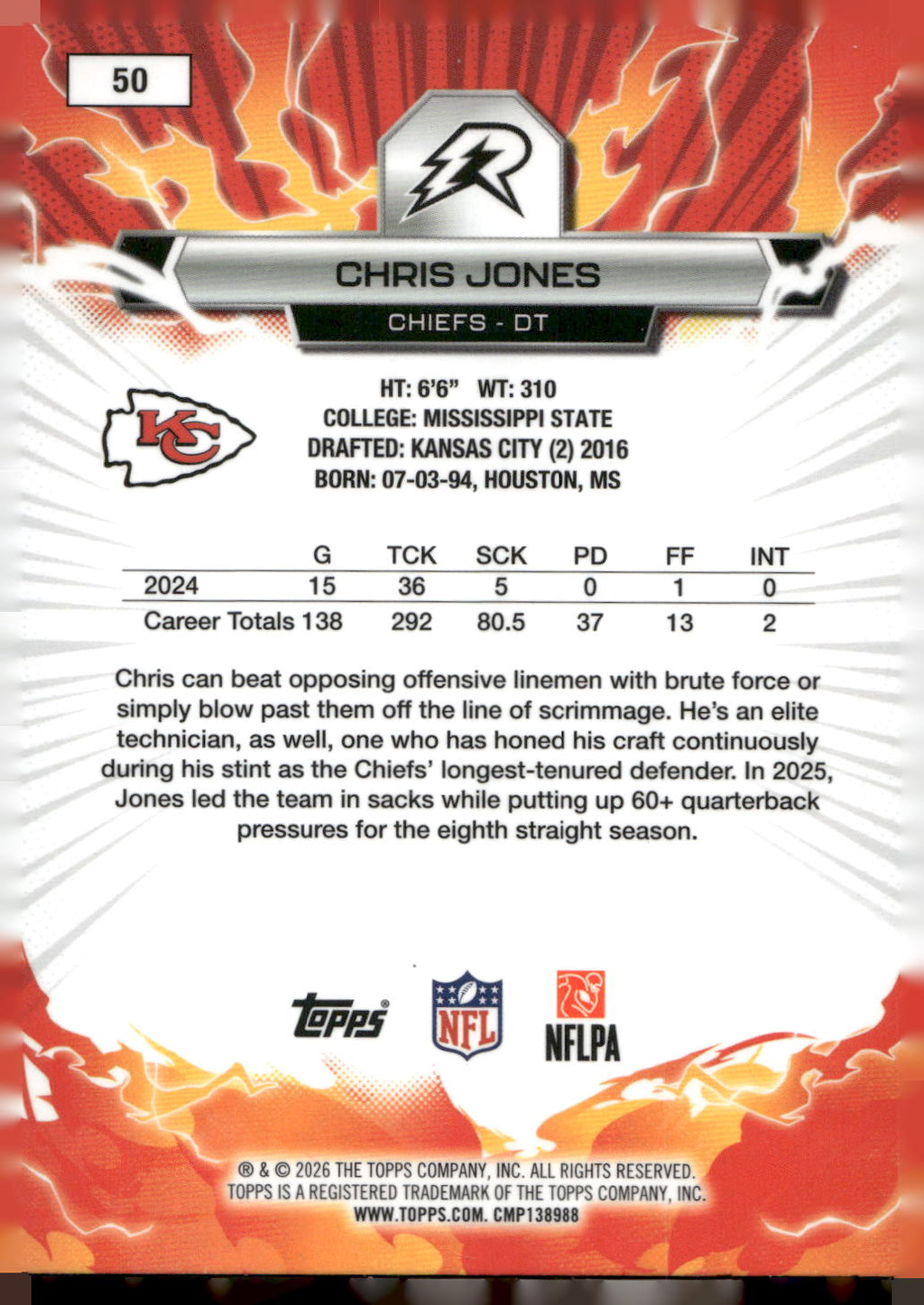 2025 Topps Resurgence #50 Chris Jones