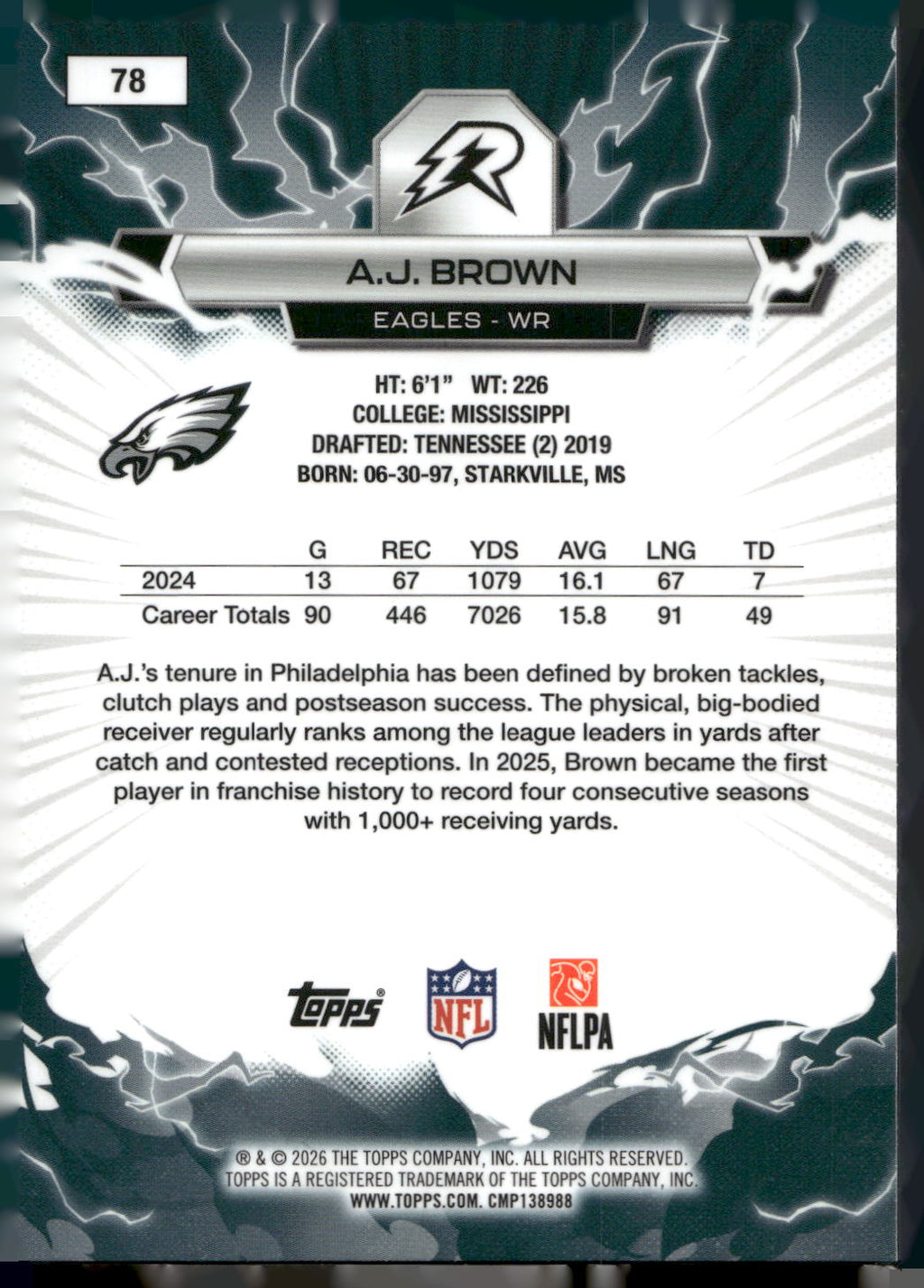 2025 Topps Resurgence #78 A.J. Brown