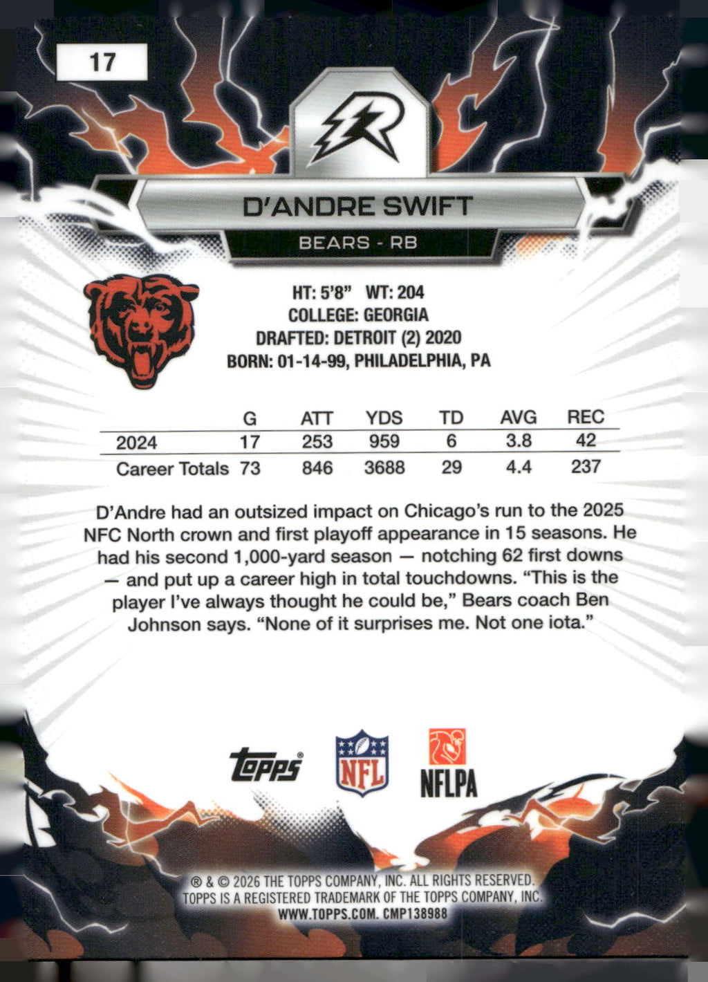 2025 Topps Resurgence #17 D’Andre Swift