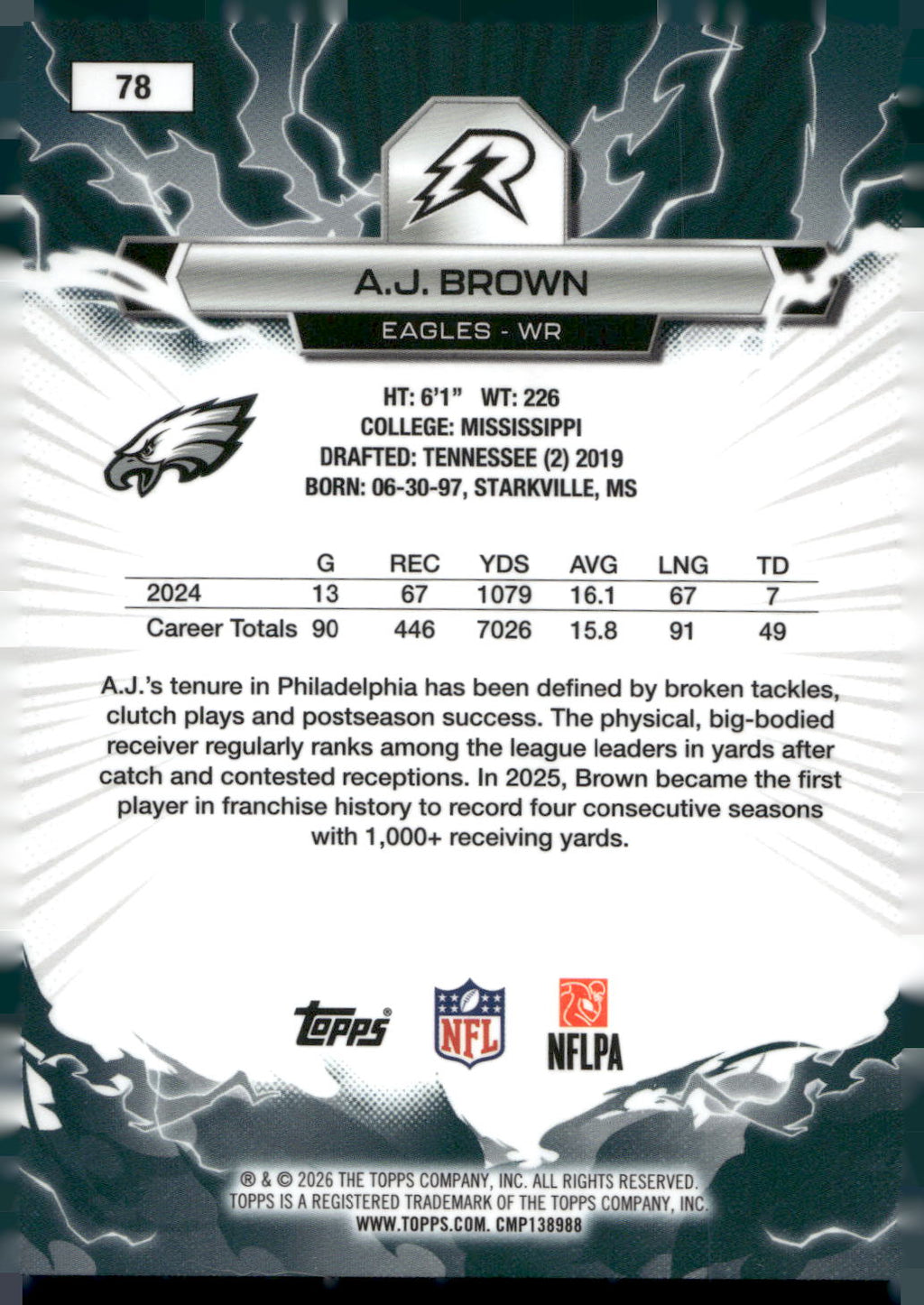 2025 Topps Resurgence #78 A.J. Brown