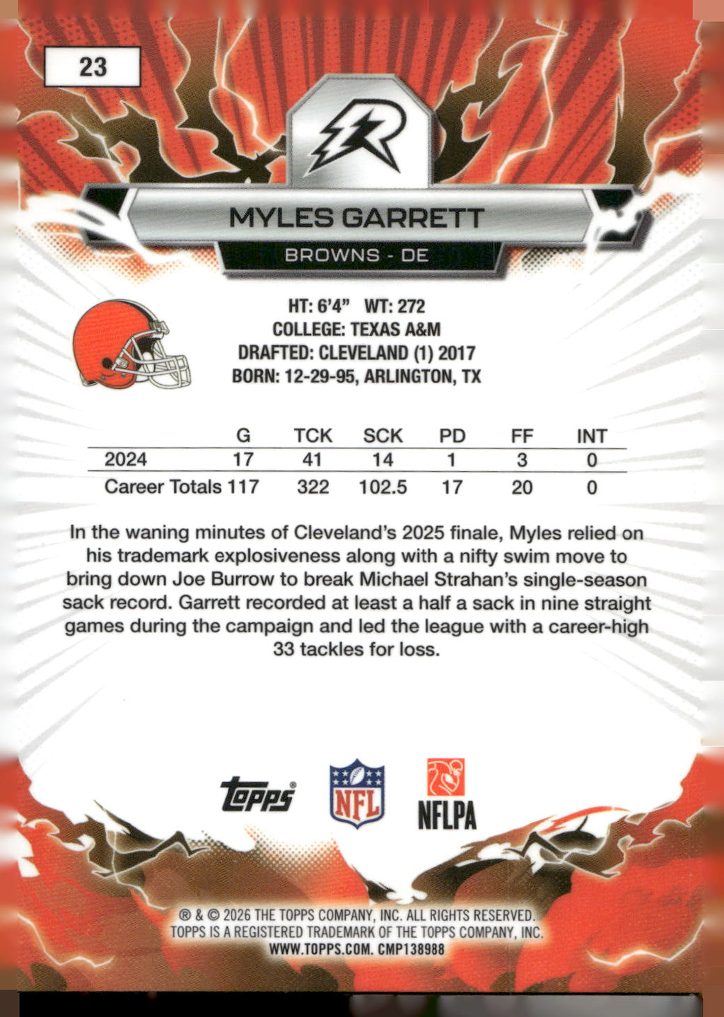 2025 Topps Resurgence #23 Myles Garrett