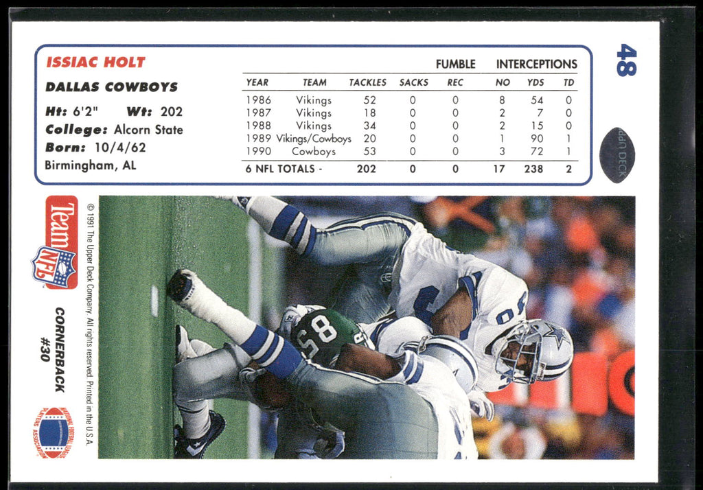 1991 Upper Deck #48 Issiac Holt