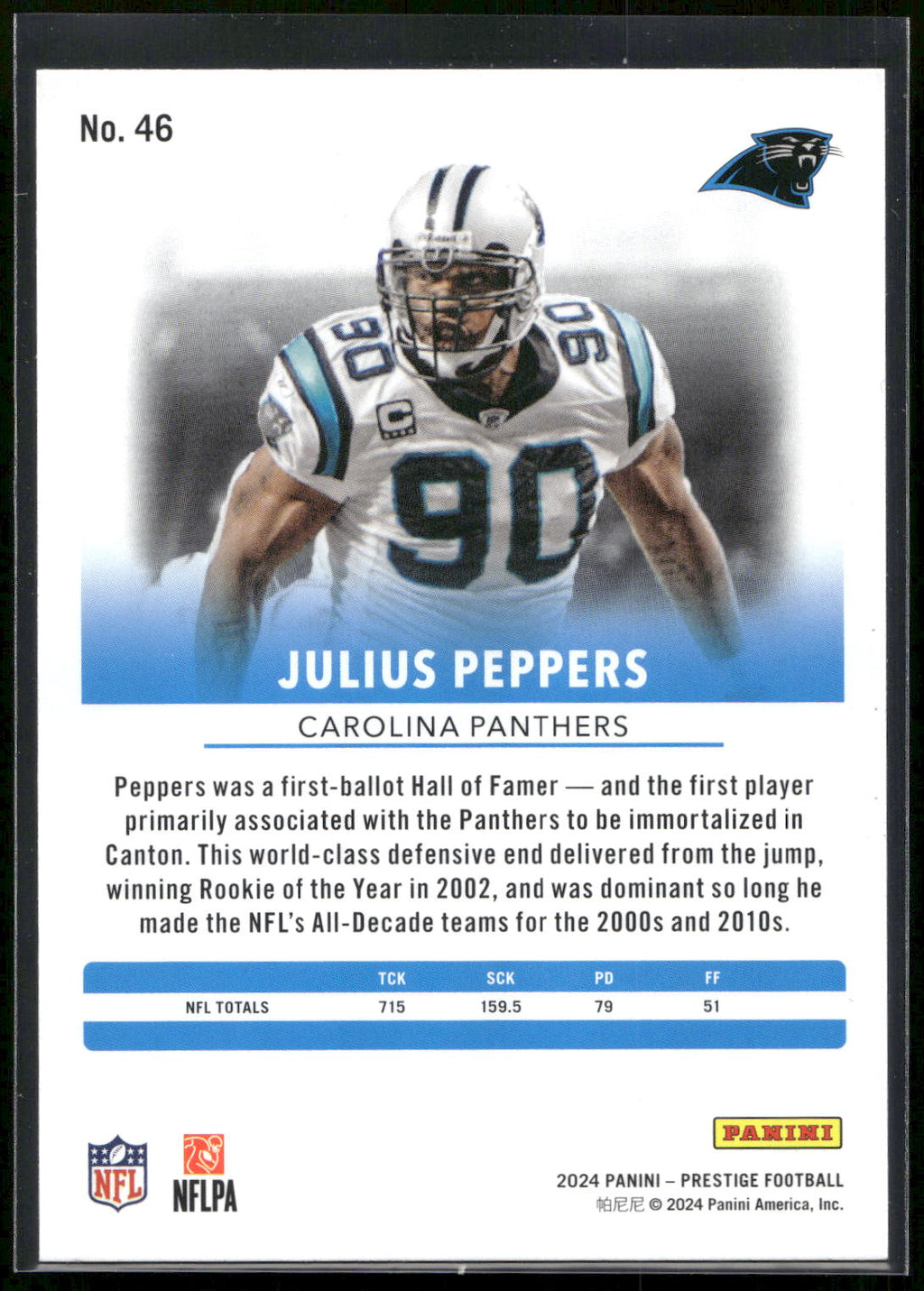 2024 Panini Prestige #46 Julius Peppers