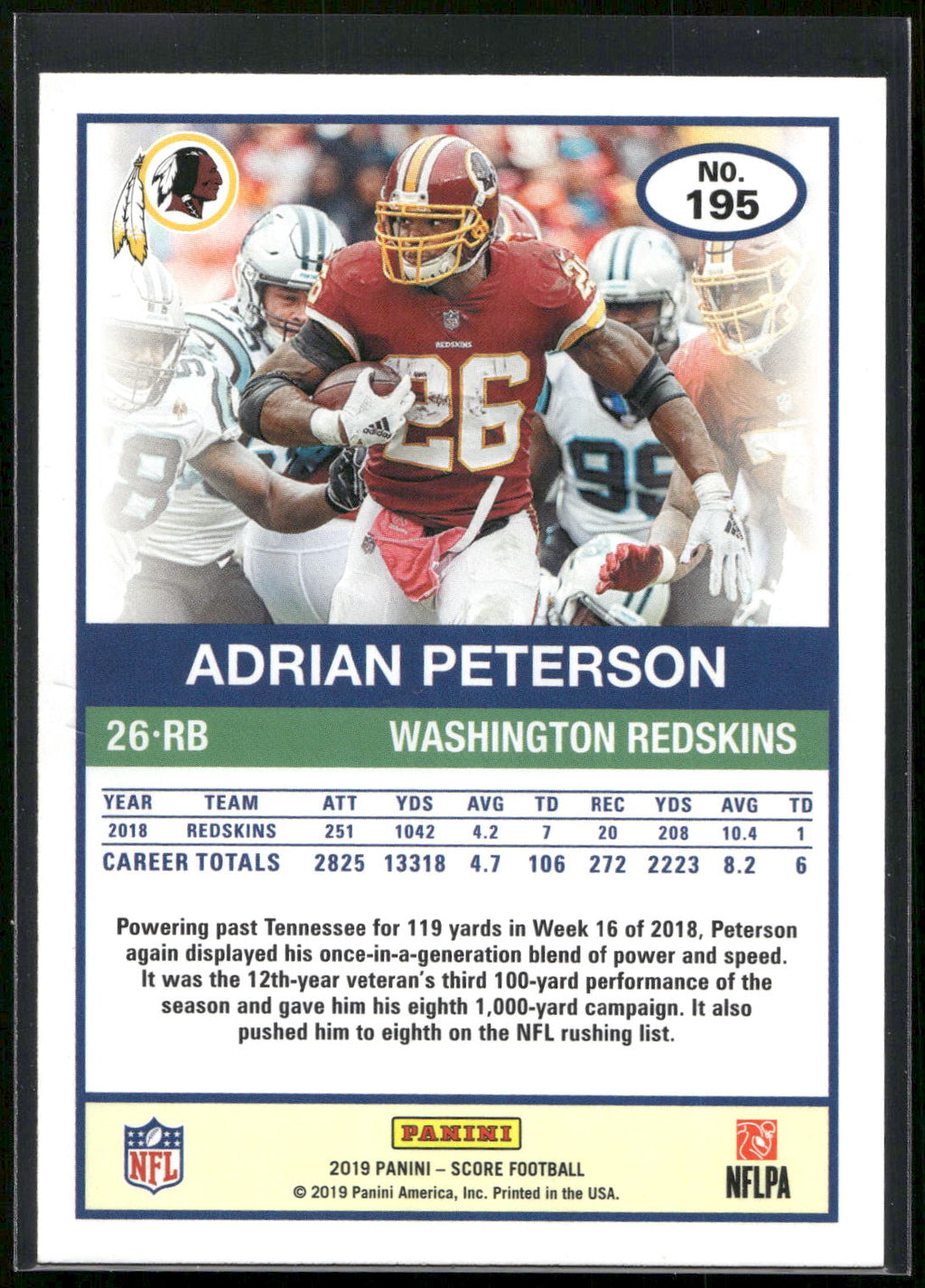 2019 Score #195 Adrian Peterson
