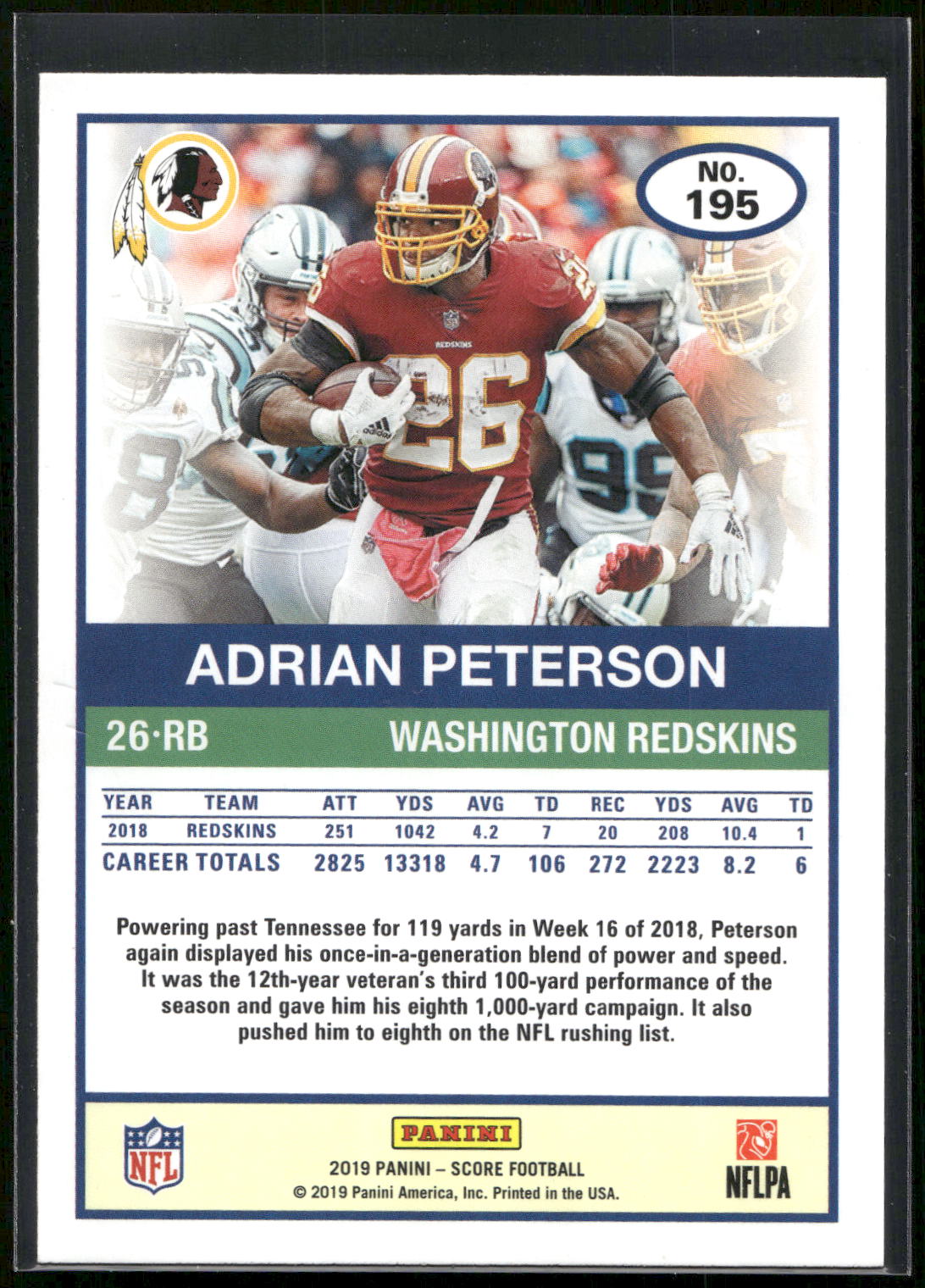 2019 Score #195 Adrian Peterson