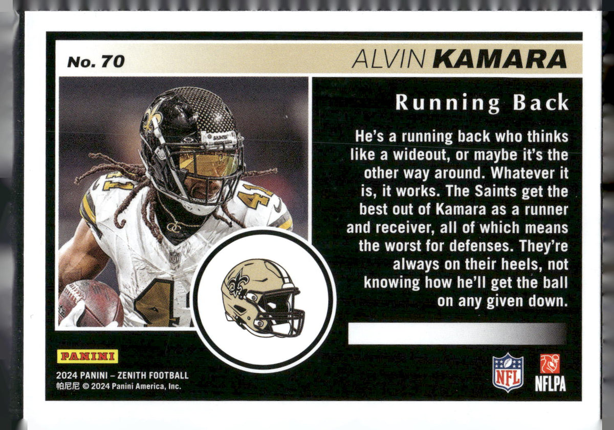 2024 Panini Zenith #70 Alvin Kamara Retail