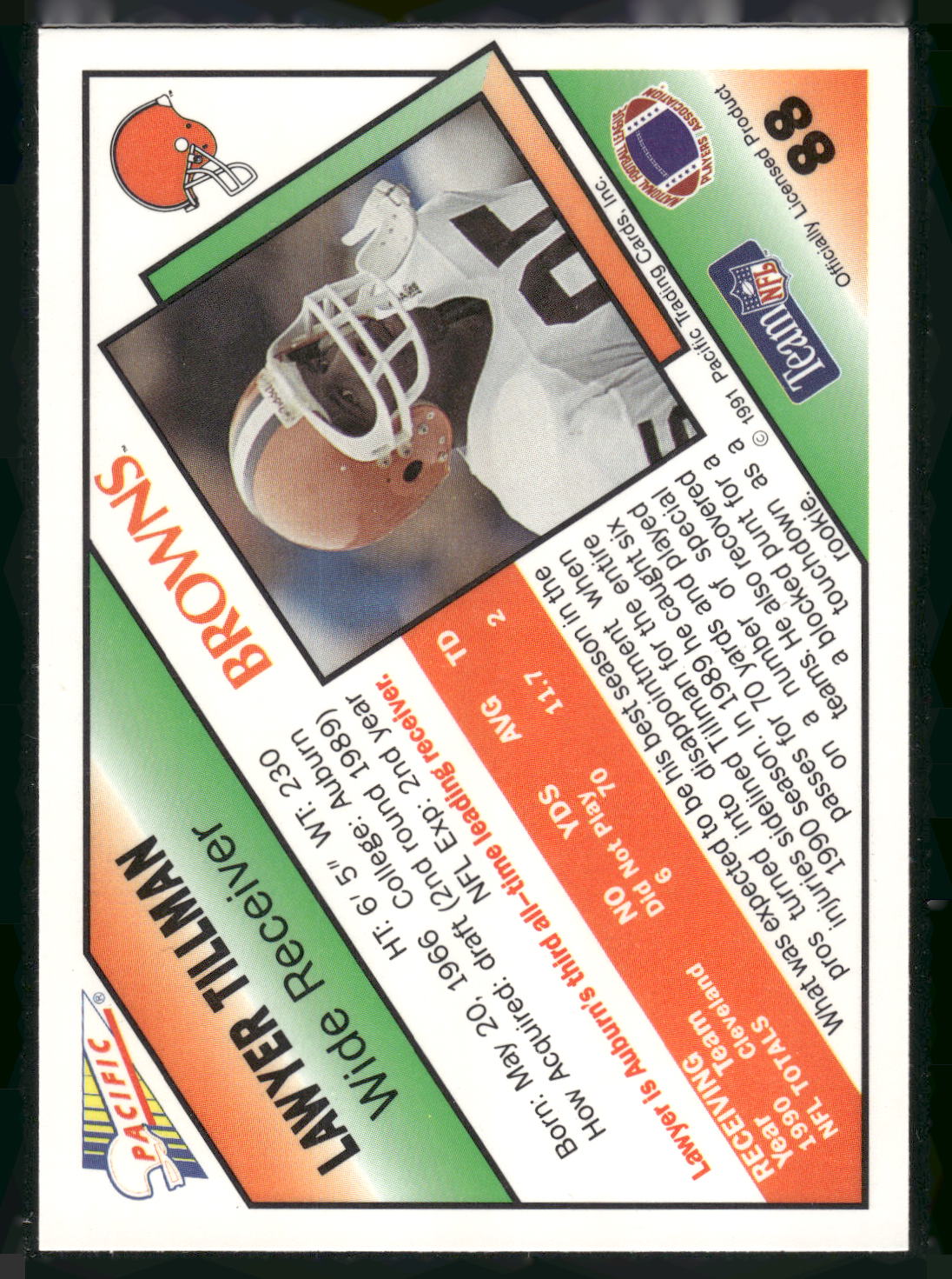 1991 Pacific #88 Lawyer Tillman