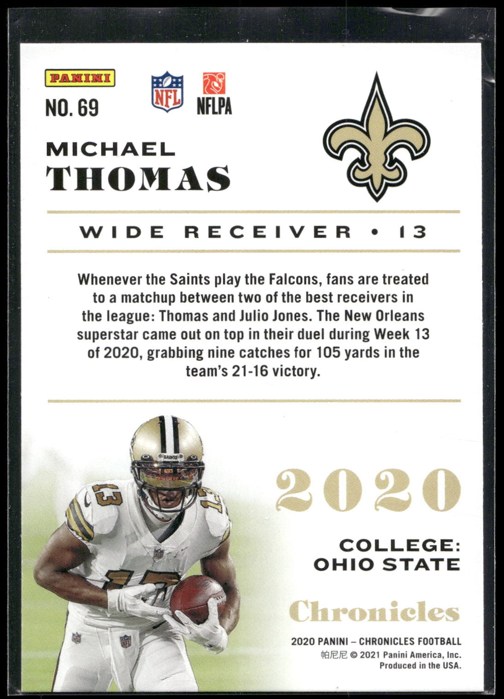 2020 Panini Chronicles #69 Michael Thomas