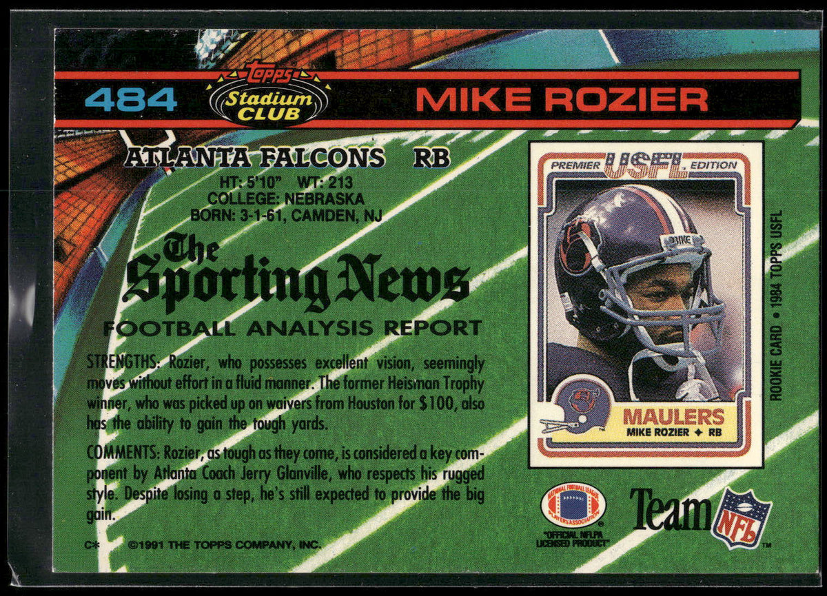 1991 Stadium Club #484 Mike Rozier