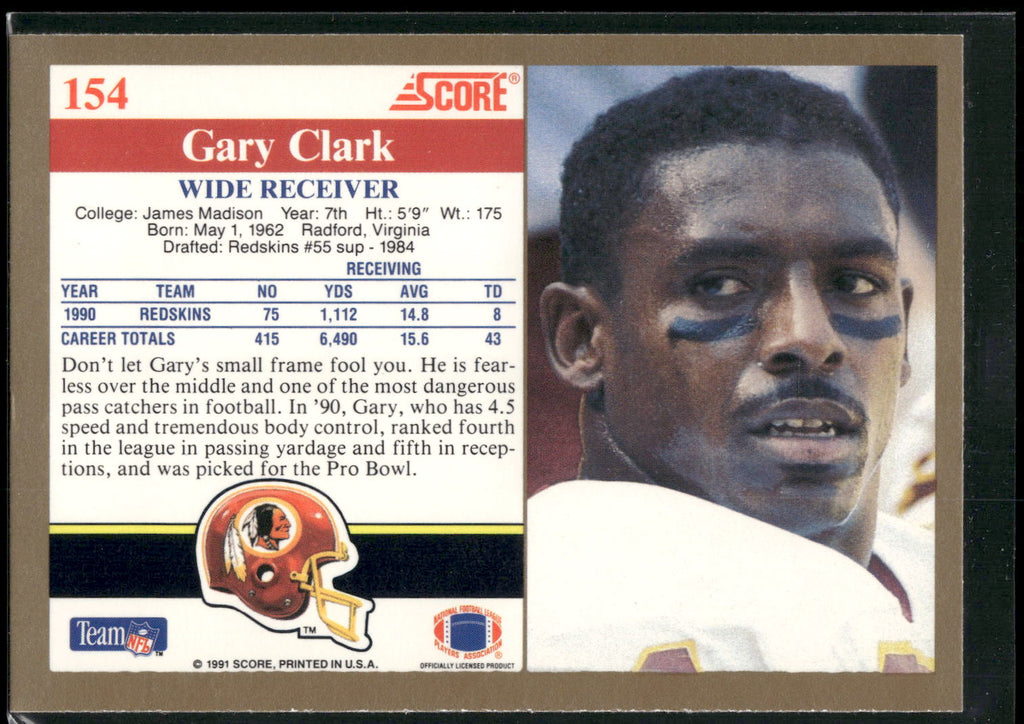 1991 Score #154 Gary Clark