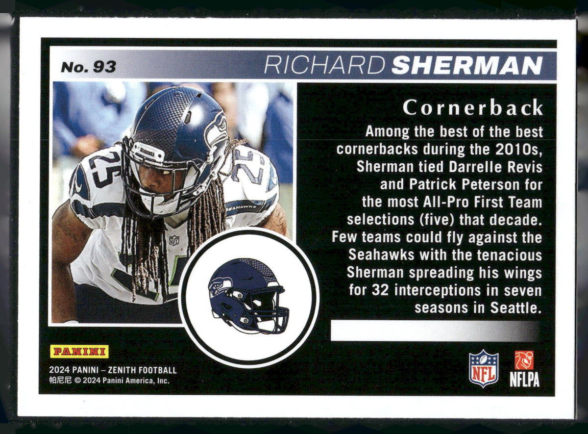 2024 Panini Zenith #93 Richard Sherman Retail