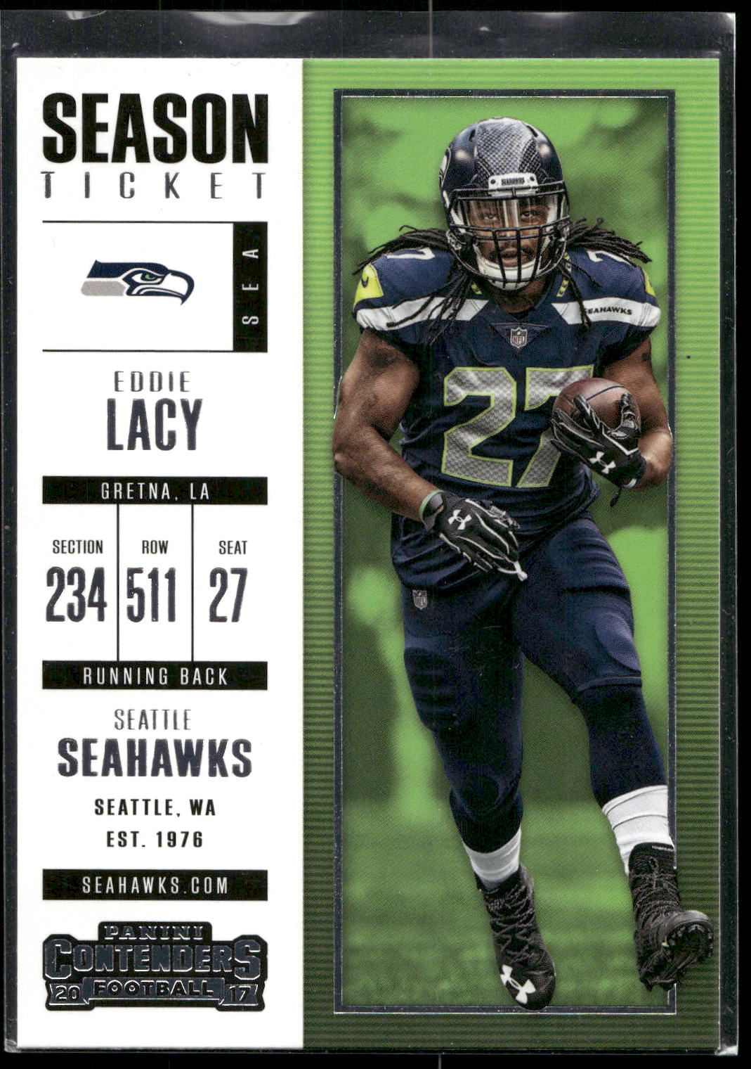 2017 Panini Contenders #60 Eddie Lacy