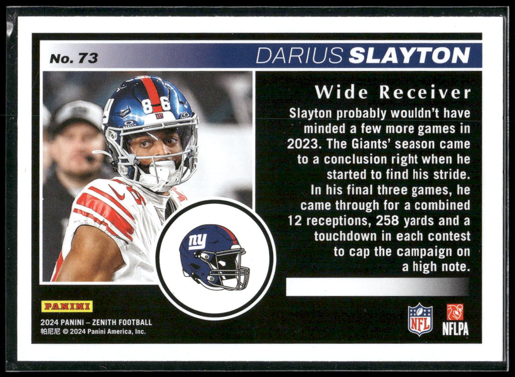 2024 Panini Zenith #73 Darius Slayton Retail