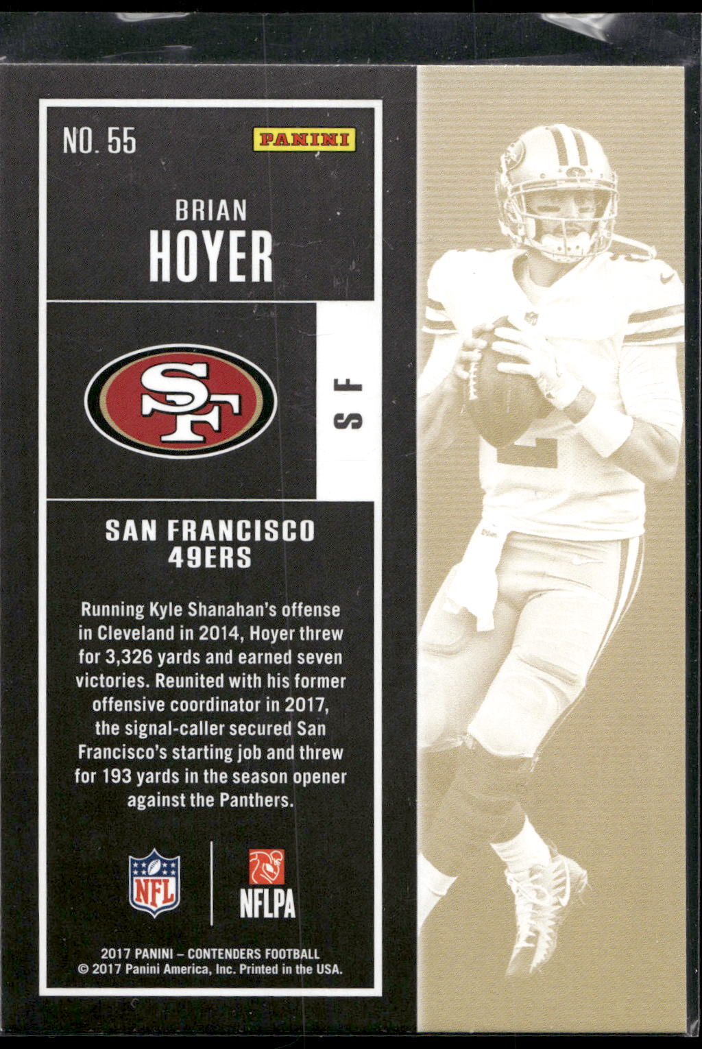 2017 Panini Contenders #55 Brian Hoyer