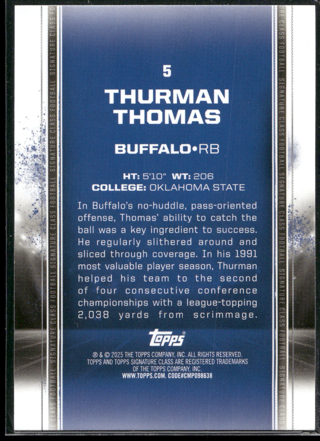 2024 Topps Signature Class #5 Thurman Thomas