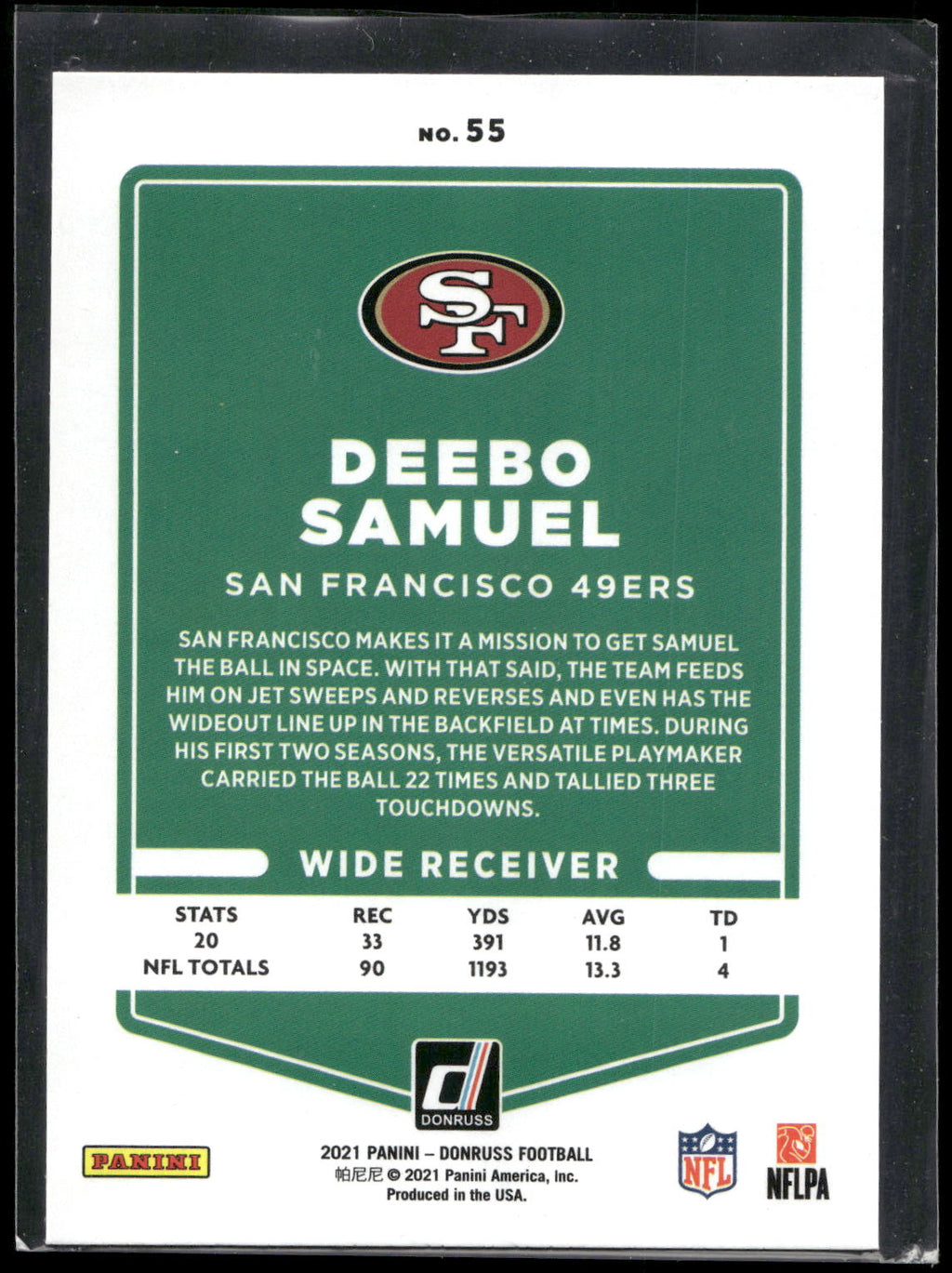 2021 Donruss #55 Deebo Samuel