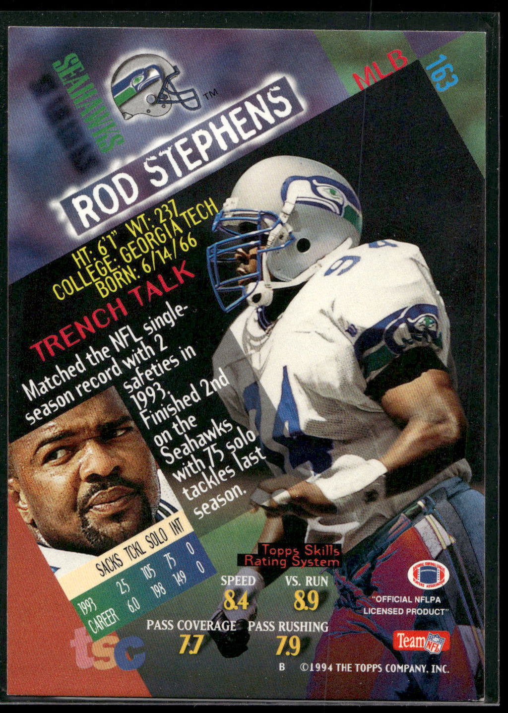1994 Stadium Club #163 Rod Stephens