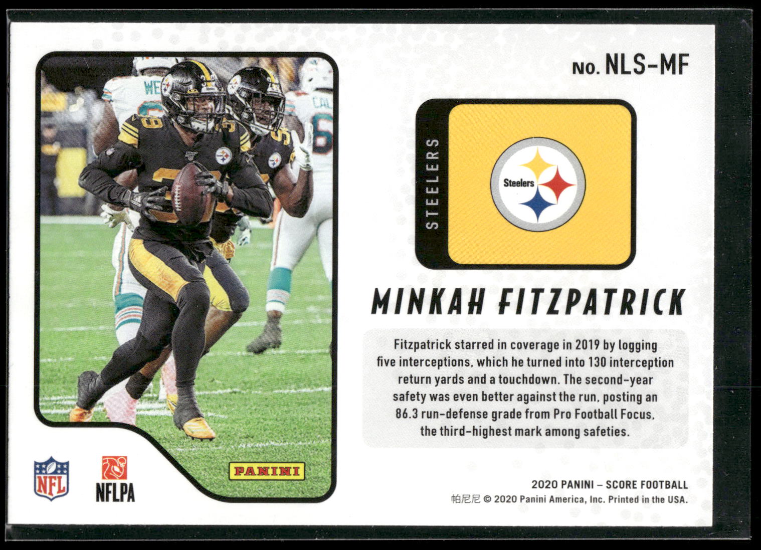 2020 Score #NLS-MF Minkah Fitzpatrick Next Level Stats