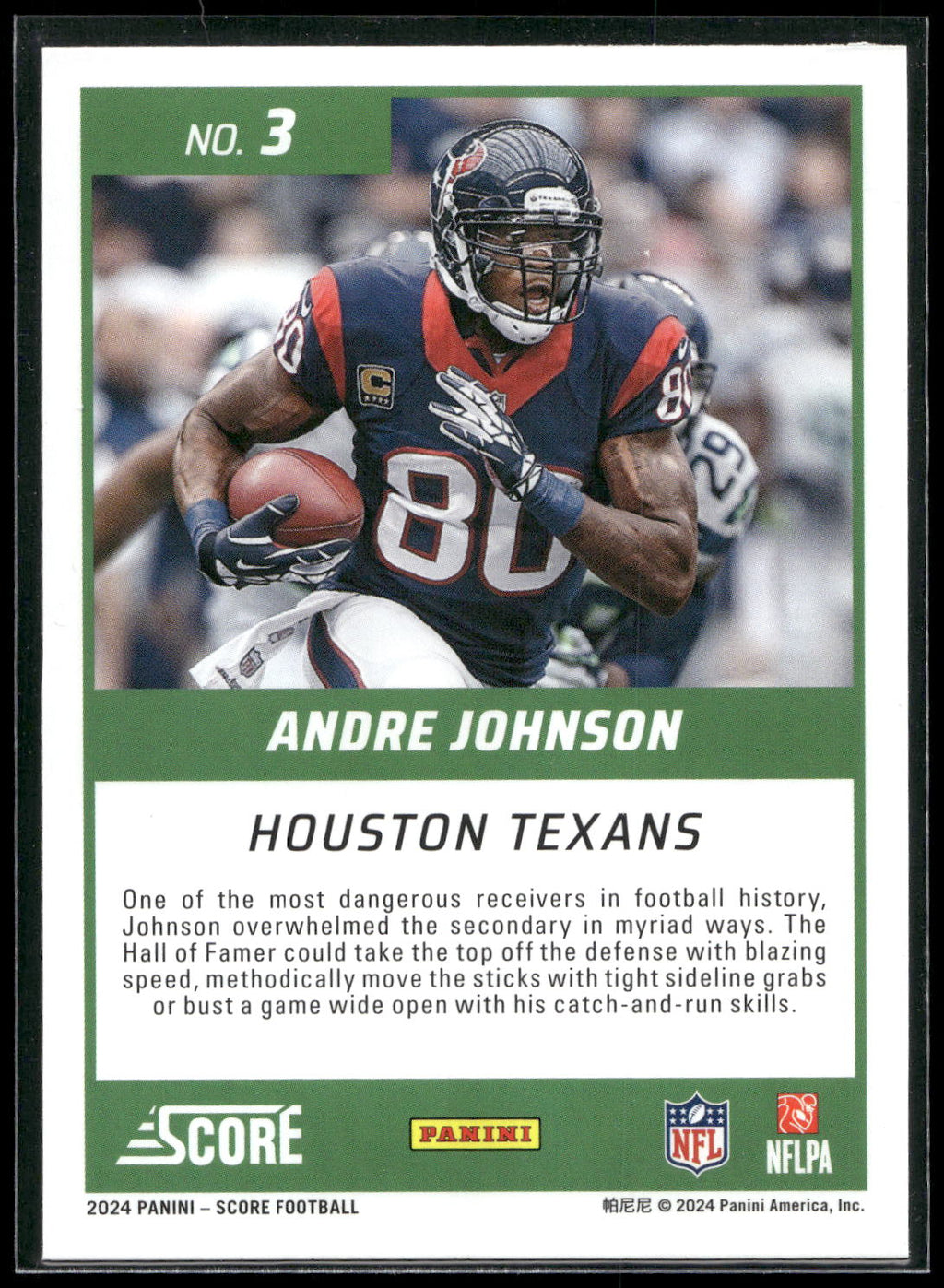 2024 Score #3 Andre Johnson First Ballot