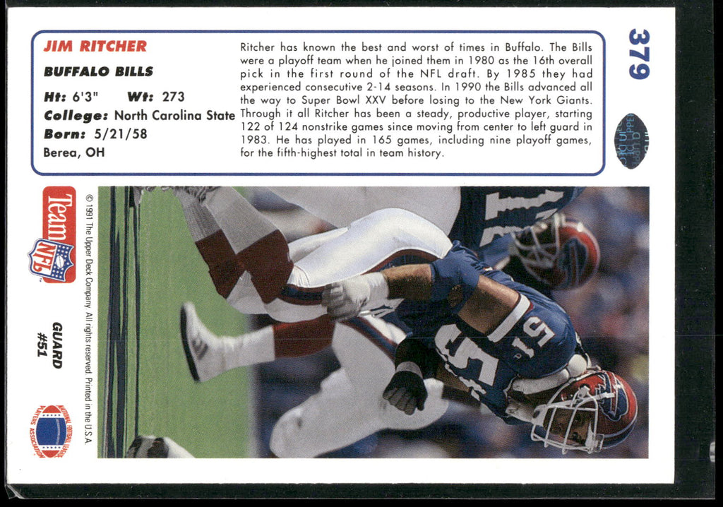 1991 Upper Deck #379 Jim Ritcher