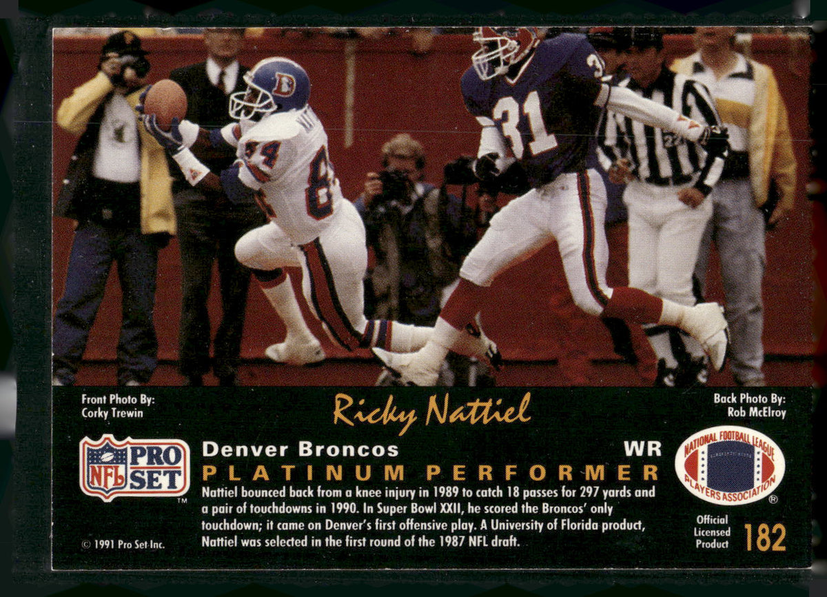 1991 Pro Set Platinum #182 Ricky Nattiel